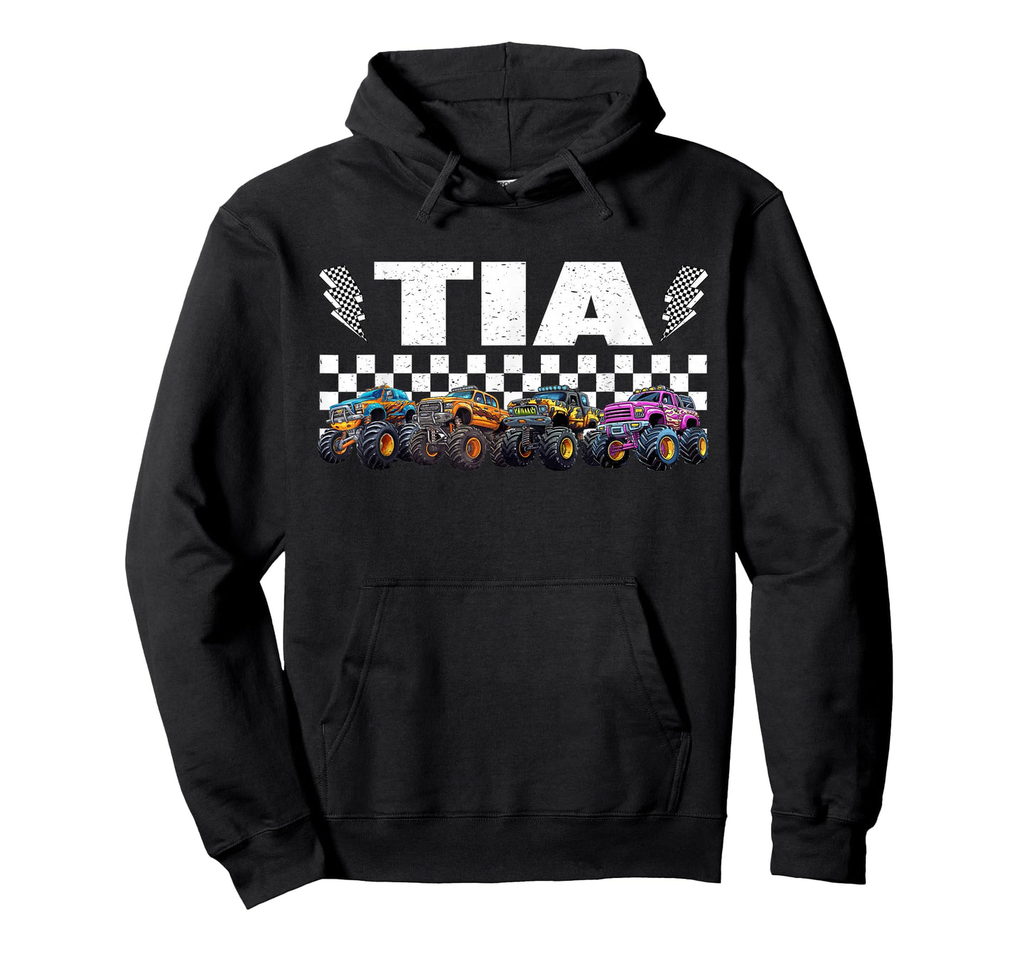 Tia Retro Monster Truck Family Crew Birthday Matching T-Shirt