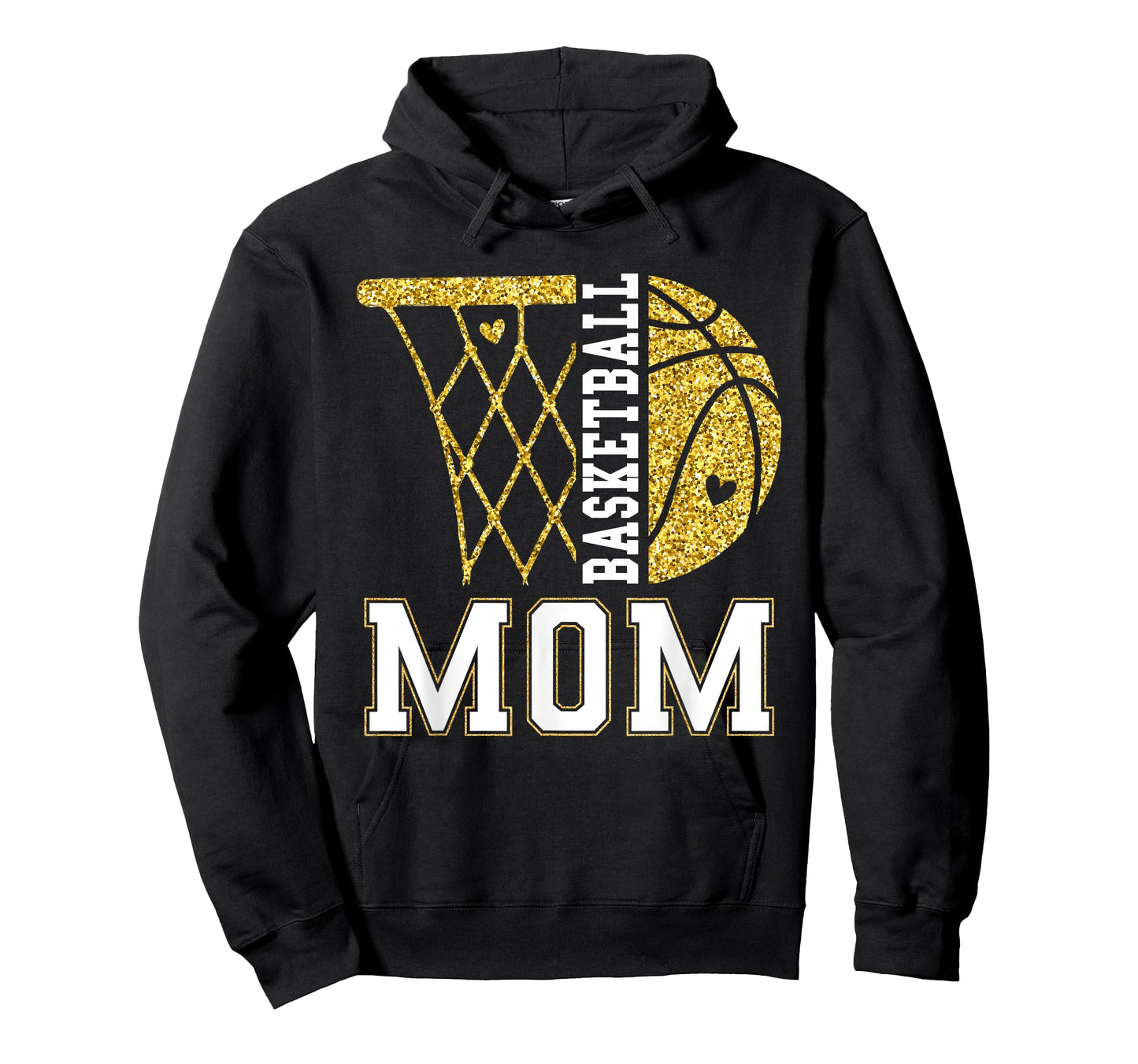 Basketball Mom Game Day Basketball Season Mama Girl Gold T-Shirt