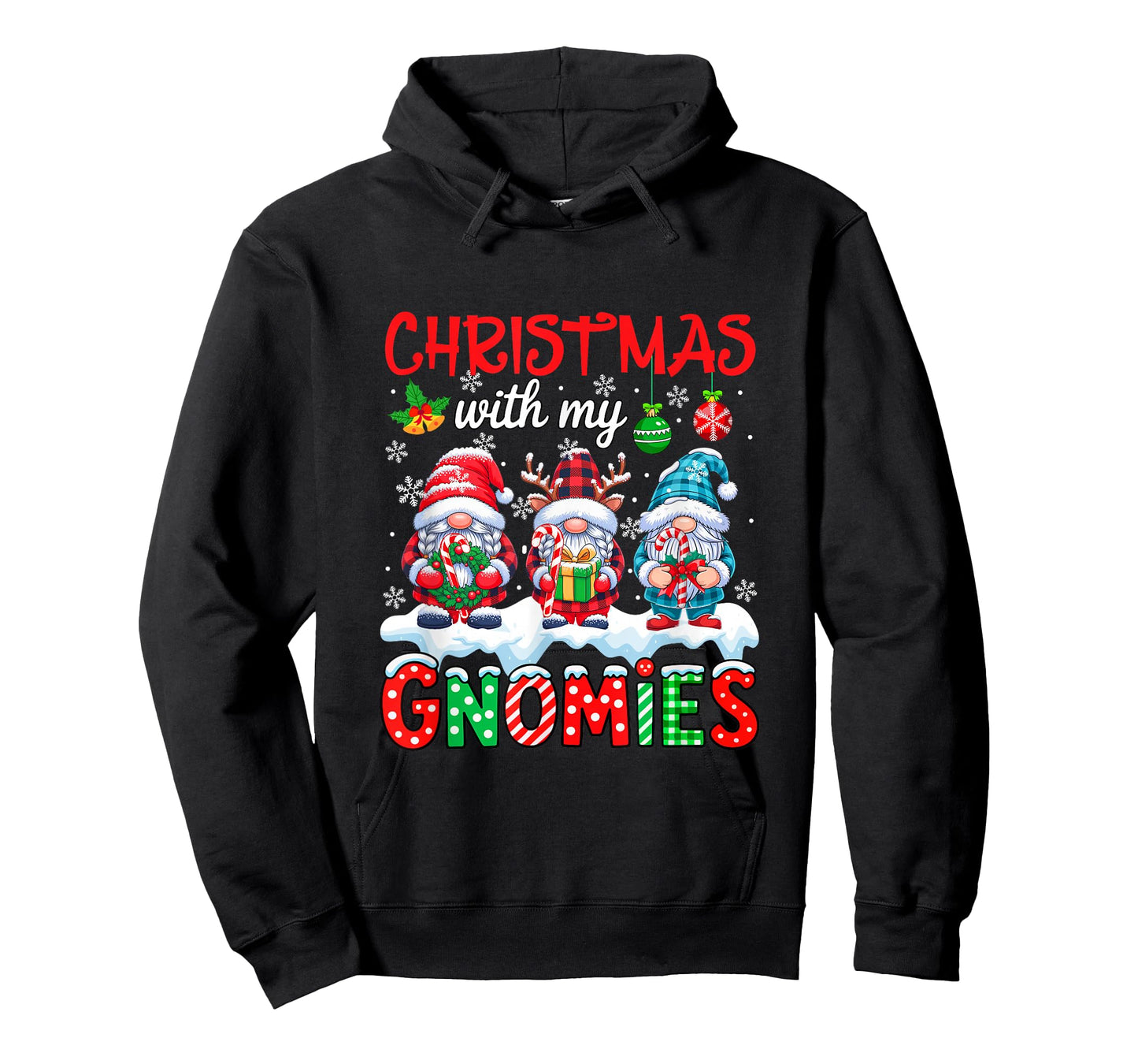 Christmas with My Gnomies Three Gnomes Candy Canes Xmas Box T-Shirt