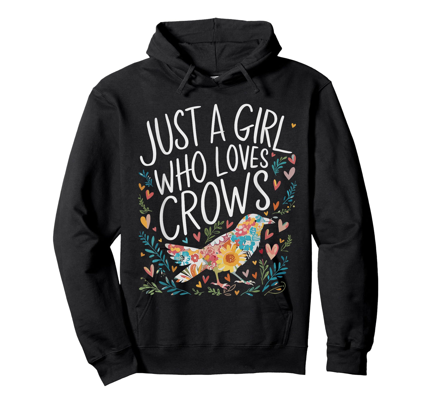 Cute Just A Girl Who Loves Crows Men Women Girls T-Shirt