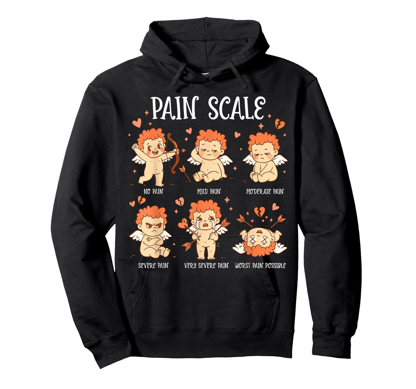 Cupid Nurse Pain Scale Valentine Day Triage Pain Assessment T-Shirt