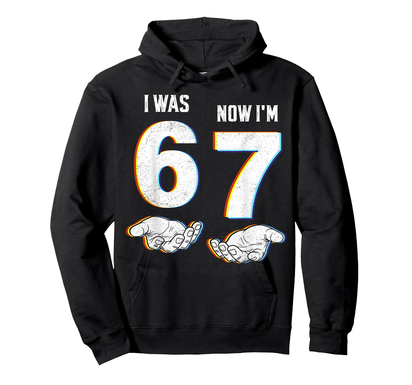 Six Seven Meme 7 Year Old Birthday Shirt was 6 Now I'm 7 T-Shirt