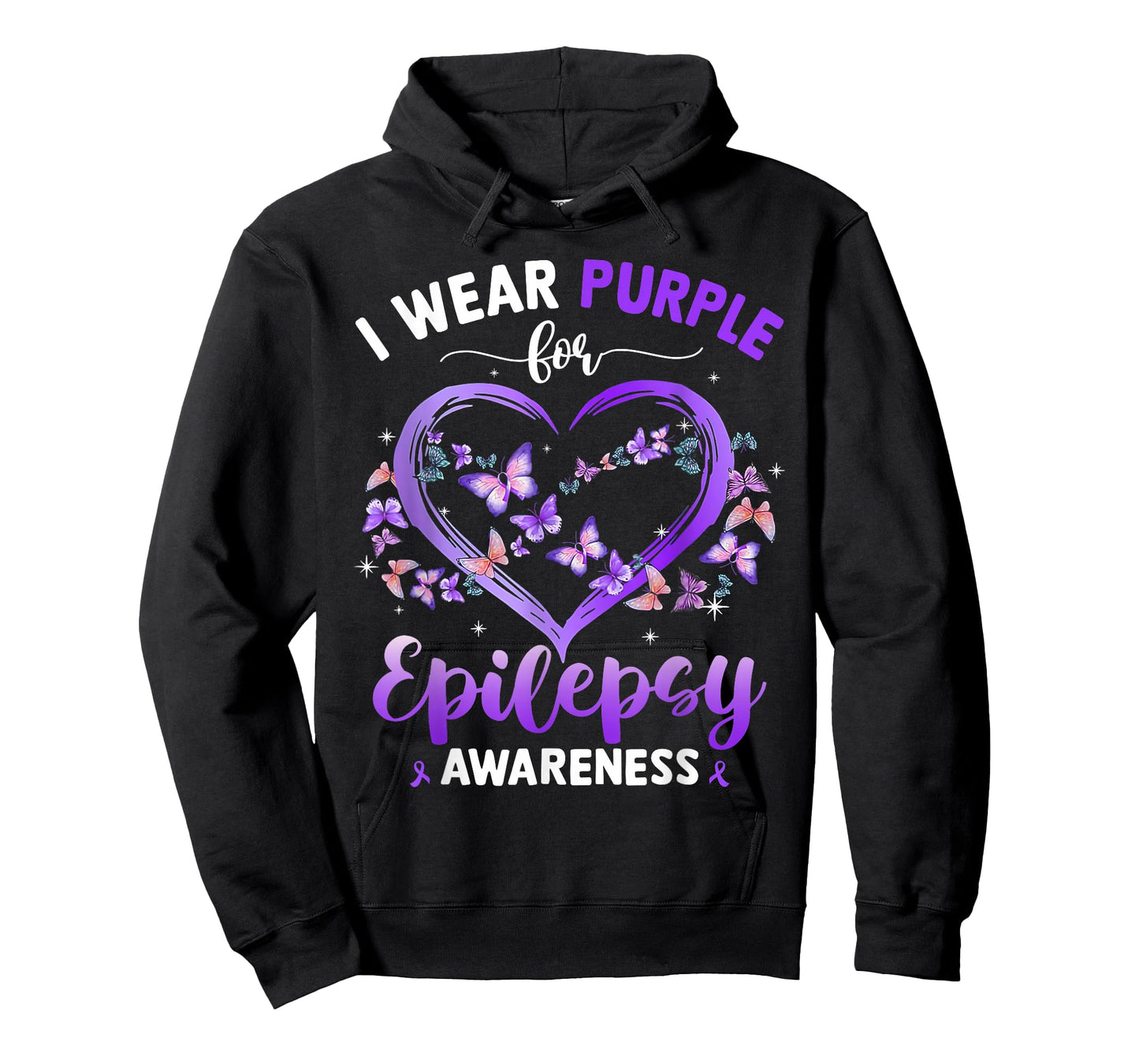 I Wear Purple for Epilepsy Awareness Month Heart Warrior T-Shirt