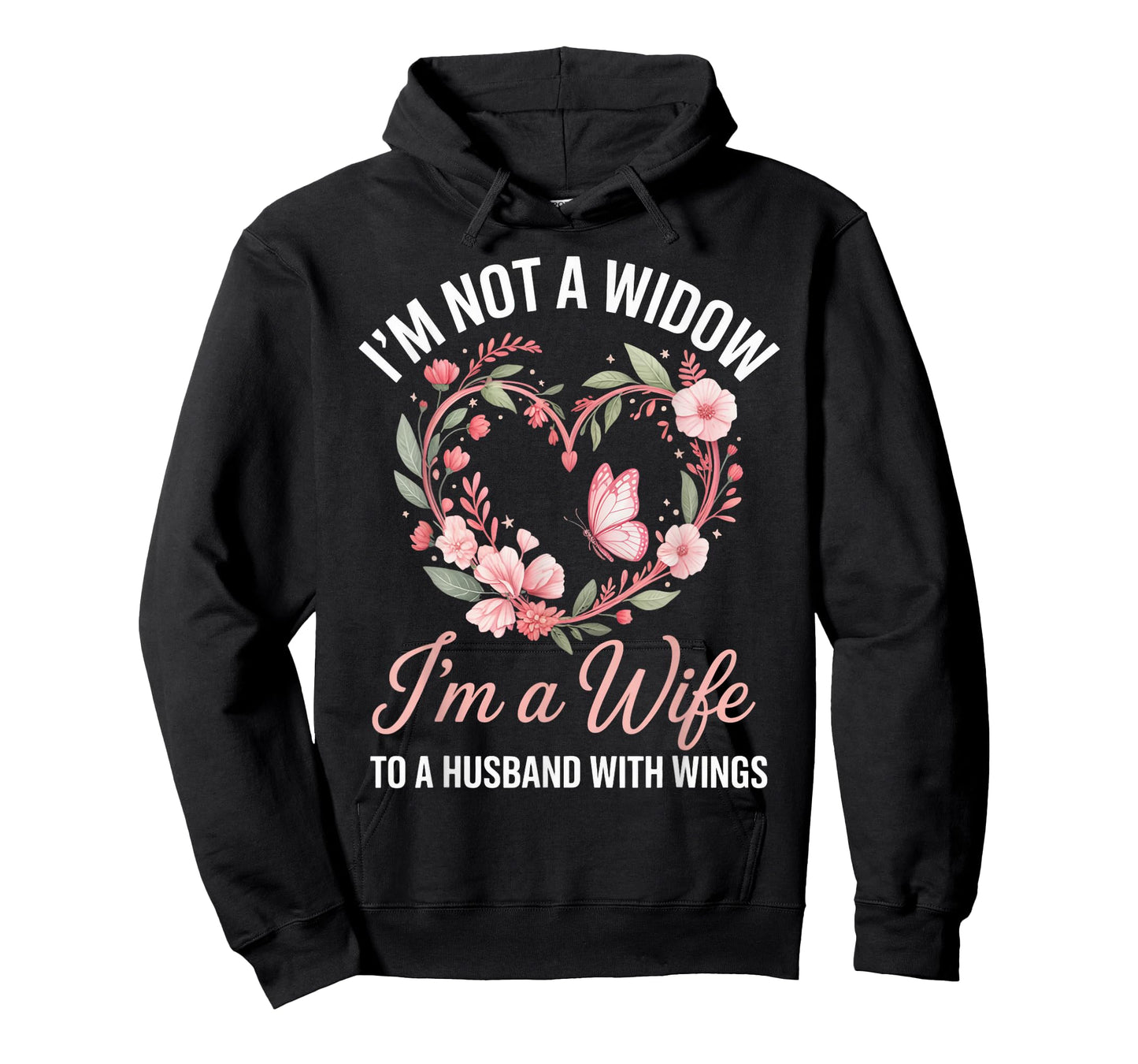 Wife to A Husband with Wings Heaven Memorial Husband Widow T-Shirt