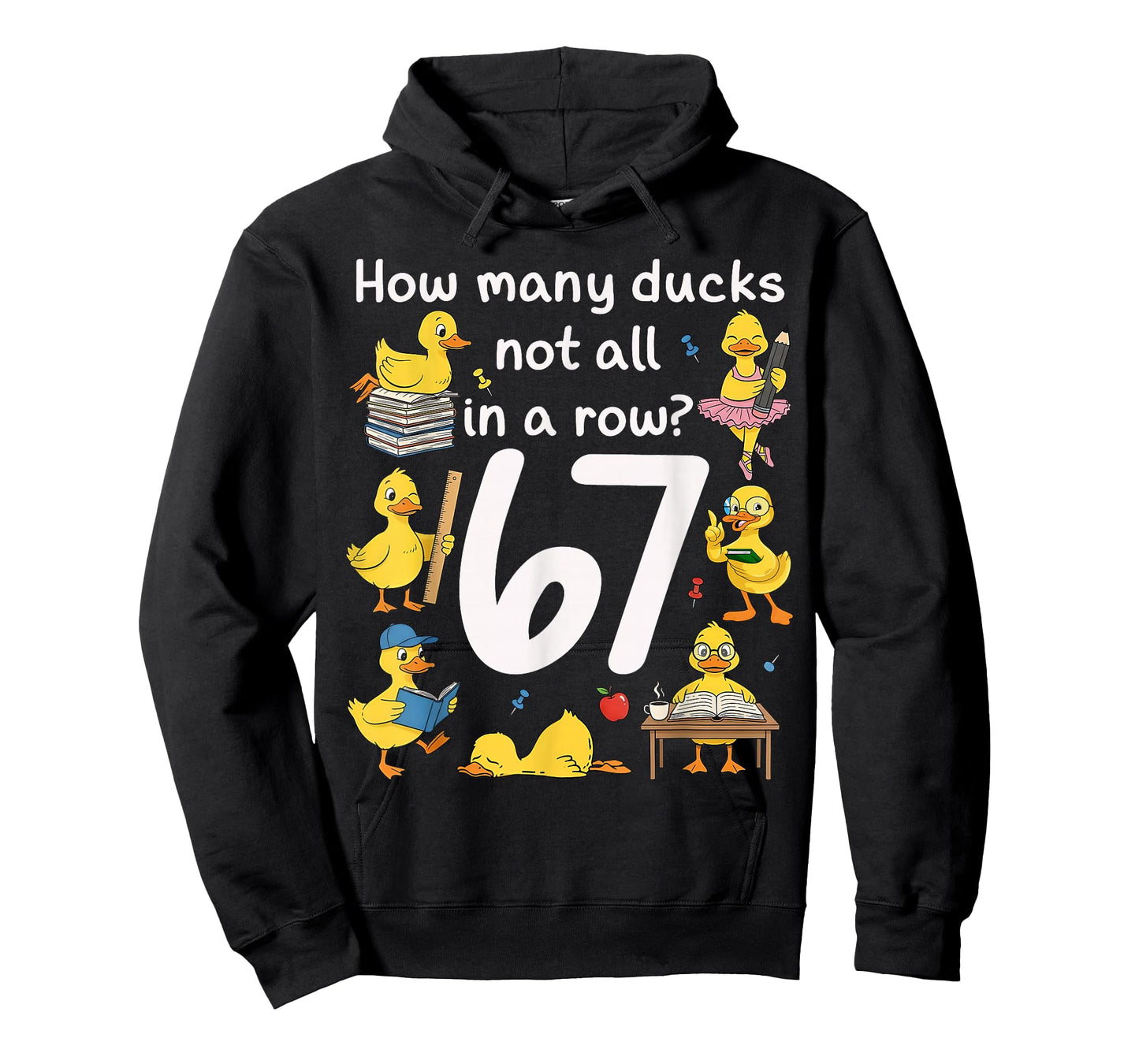 Teacher Six Seven Meme 67 Funny Teacher Duck in A Row T-Shirt