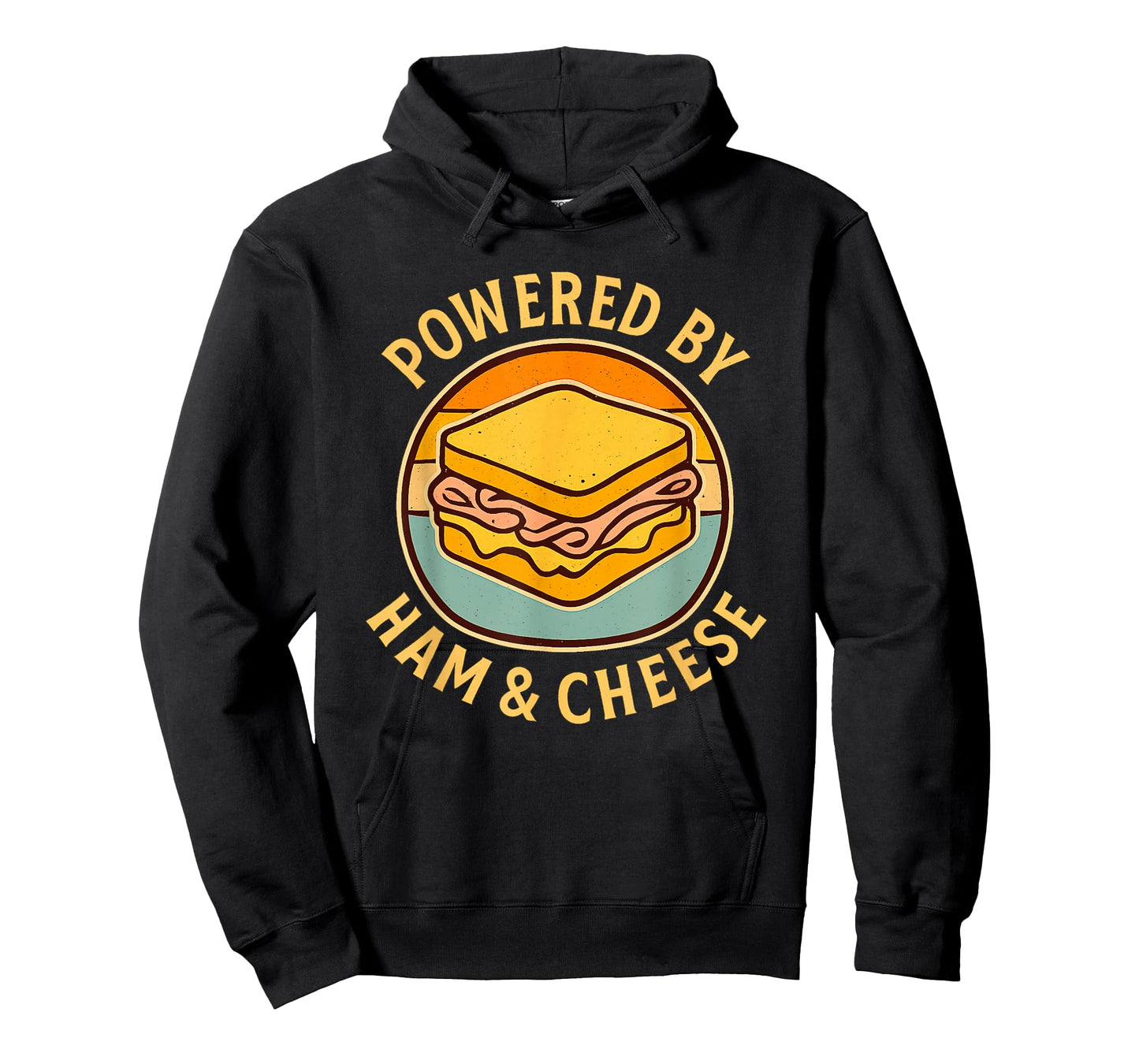 Powered by Ham & Cheese Funny Foodie Sandwich Lovers T-Shirt