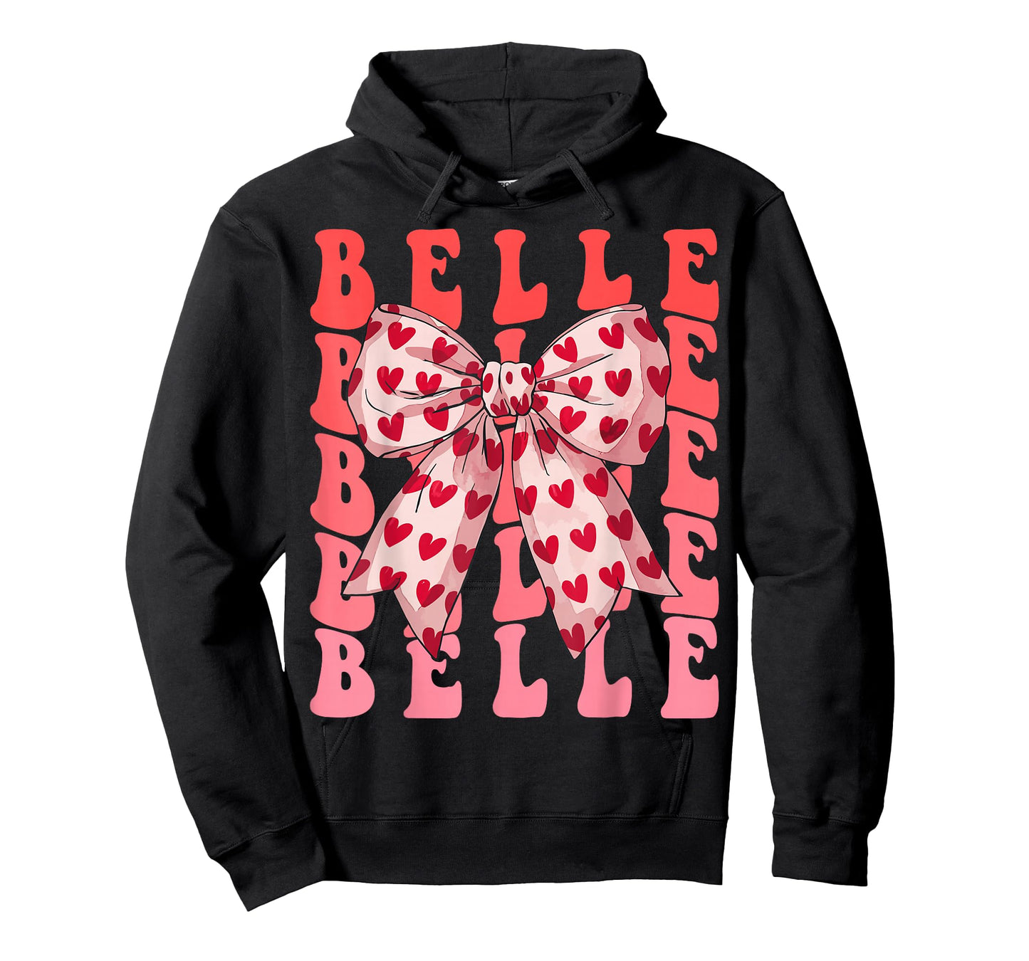 Coquette Bow Belle Name Aesthetic Women Mothers Day Design T-Shirt