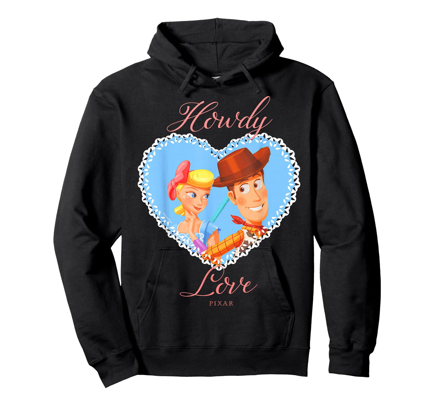 Disney Pixar Toy Story Woody & Bo Peep Howdy Love Heart T-Shirt