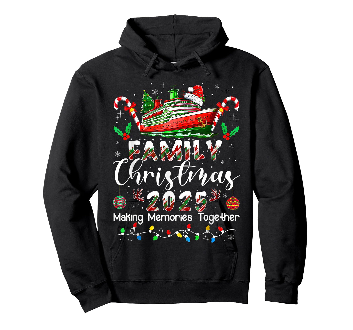 Family Christmas 2025 Cruise Matching Santa Xmas Pajamas Pjs T-Shirt