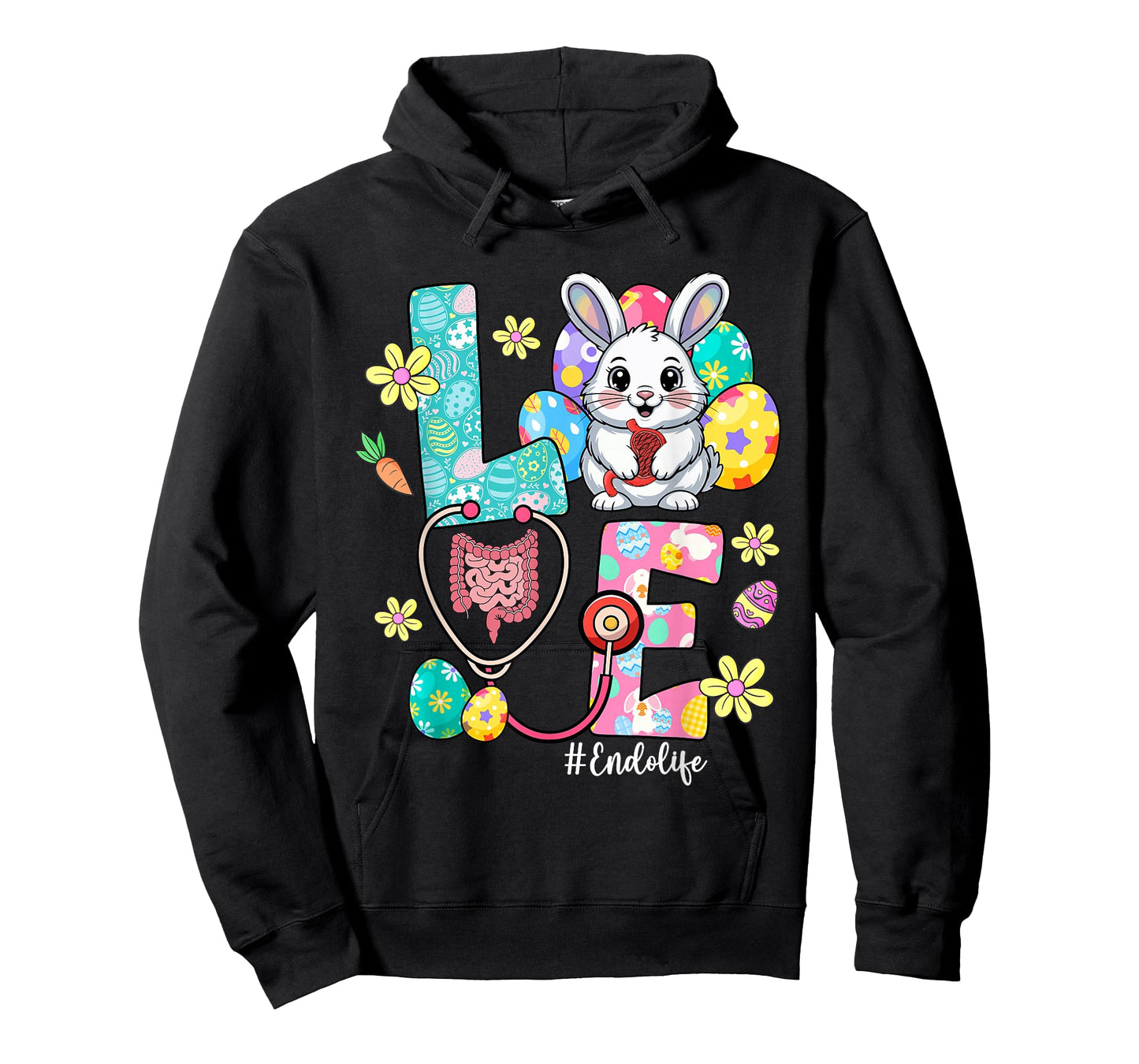 Love Endo Life Endo Nurse Bunny Stethoscope Easter T-Shirt