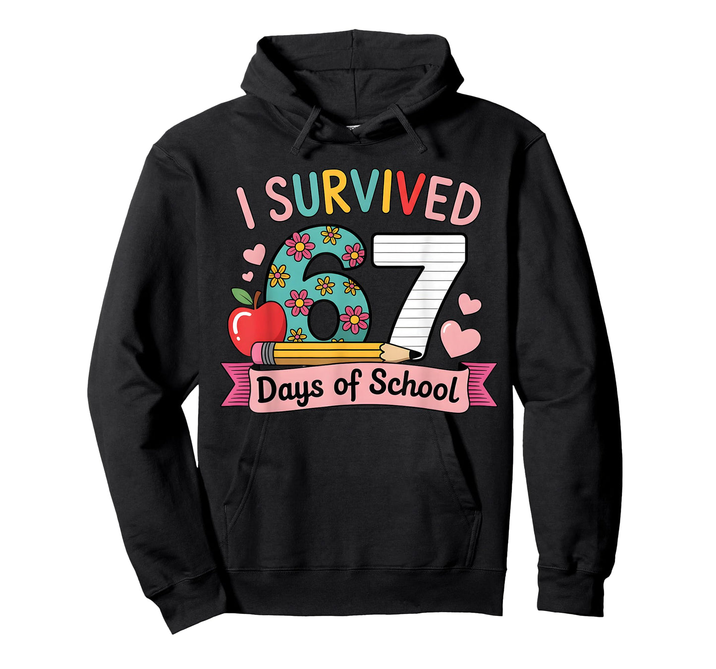 I Survived 67 Days of School Funny 67 Teachers Students Meme T-Shirt