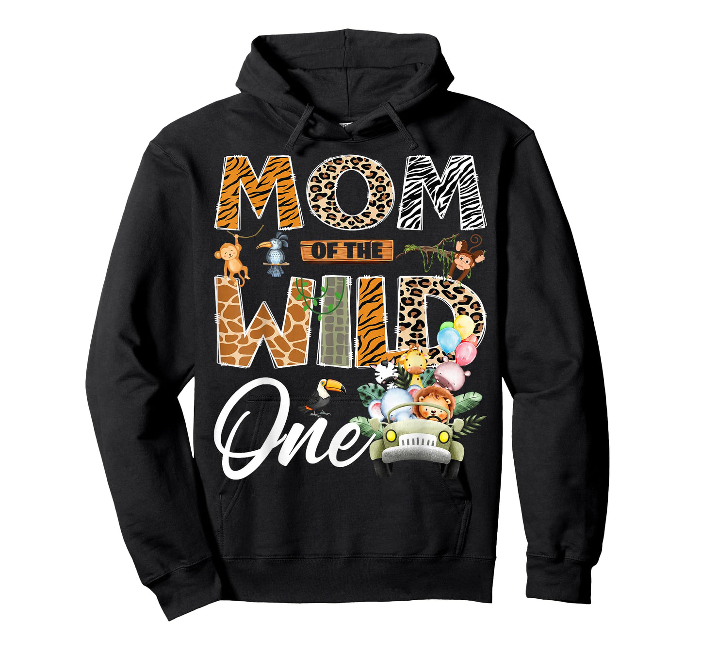 Mom of The Wild One 1st Birthday Boy Safari Jungle T-Shirt