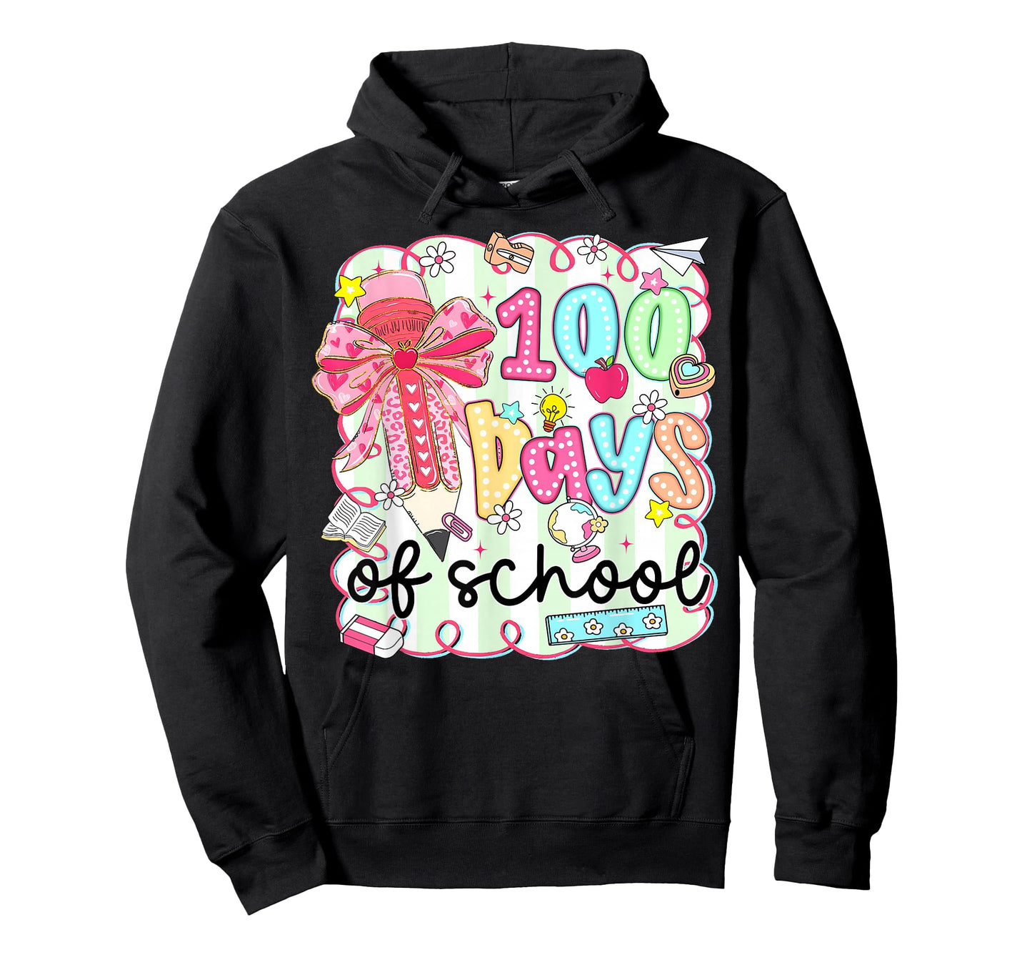 100 Days of School Preppy 100th Day of School Girls Teachers T-Shirt