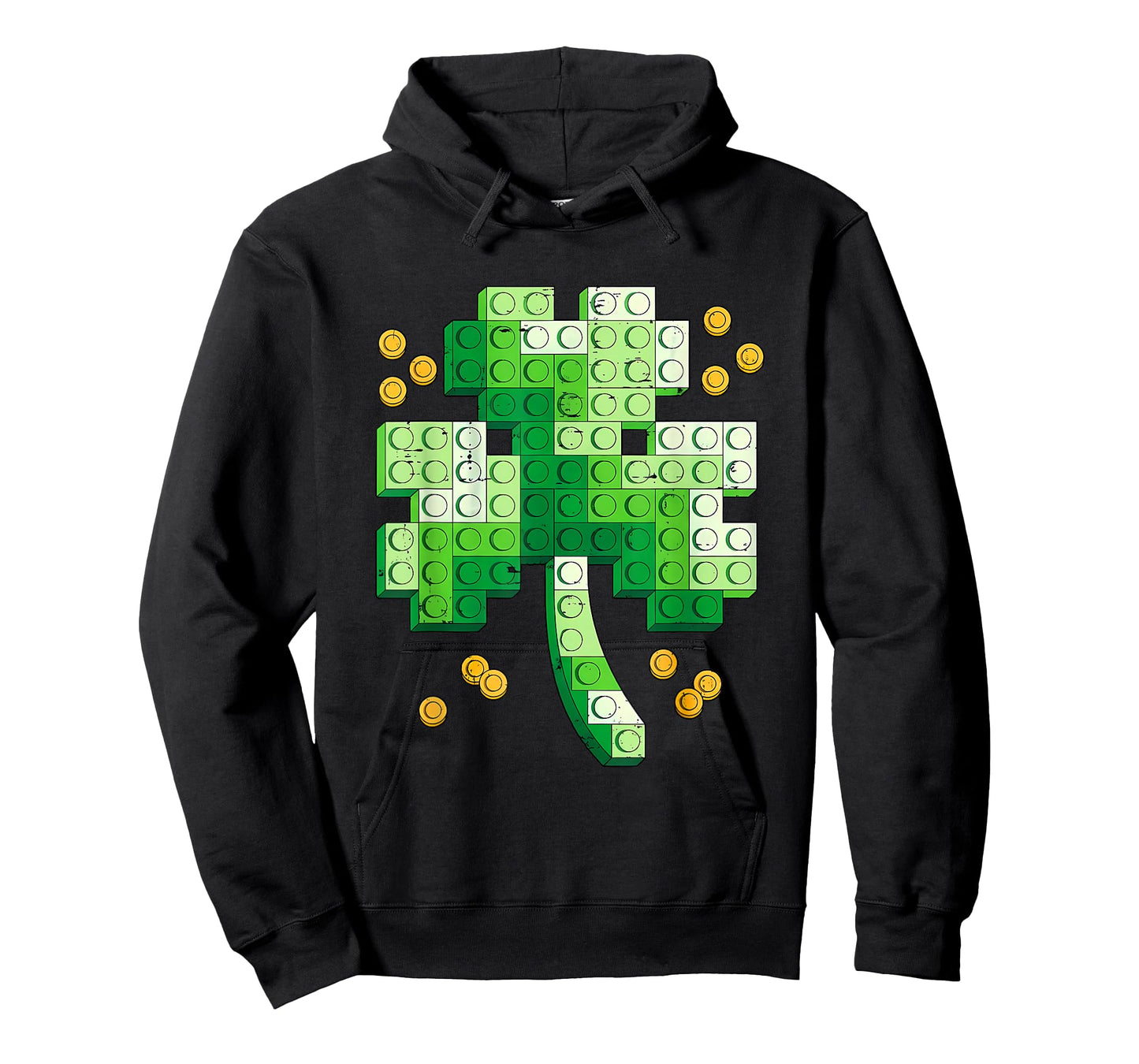 St Patricks Day Shamrock Building Blocks Bricks Boys Girls T-Shirt