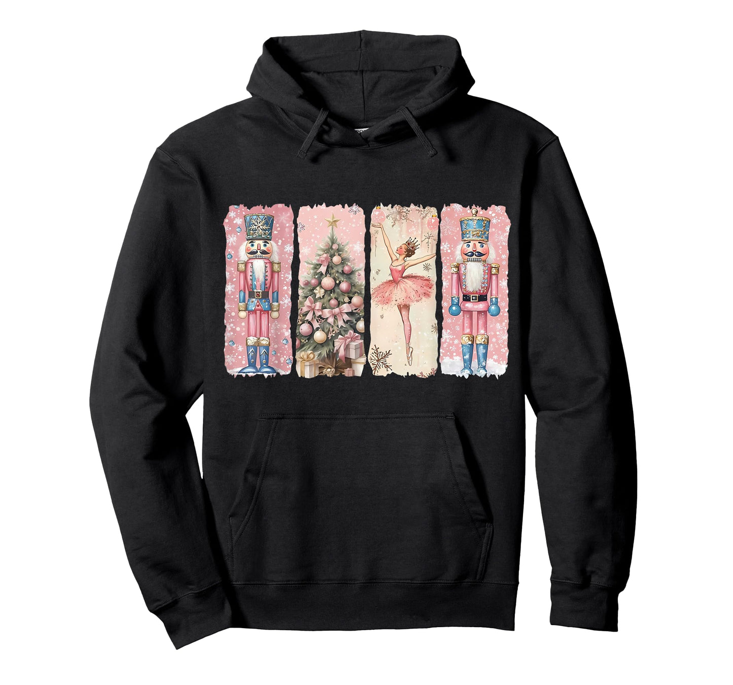 Preppy Retro Pink Nutcrackers Ballet Sugar Plum Fairy Xmas T-Shirt