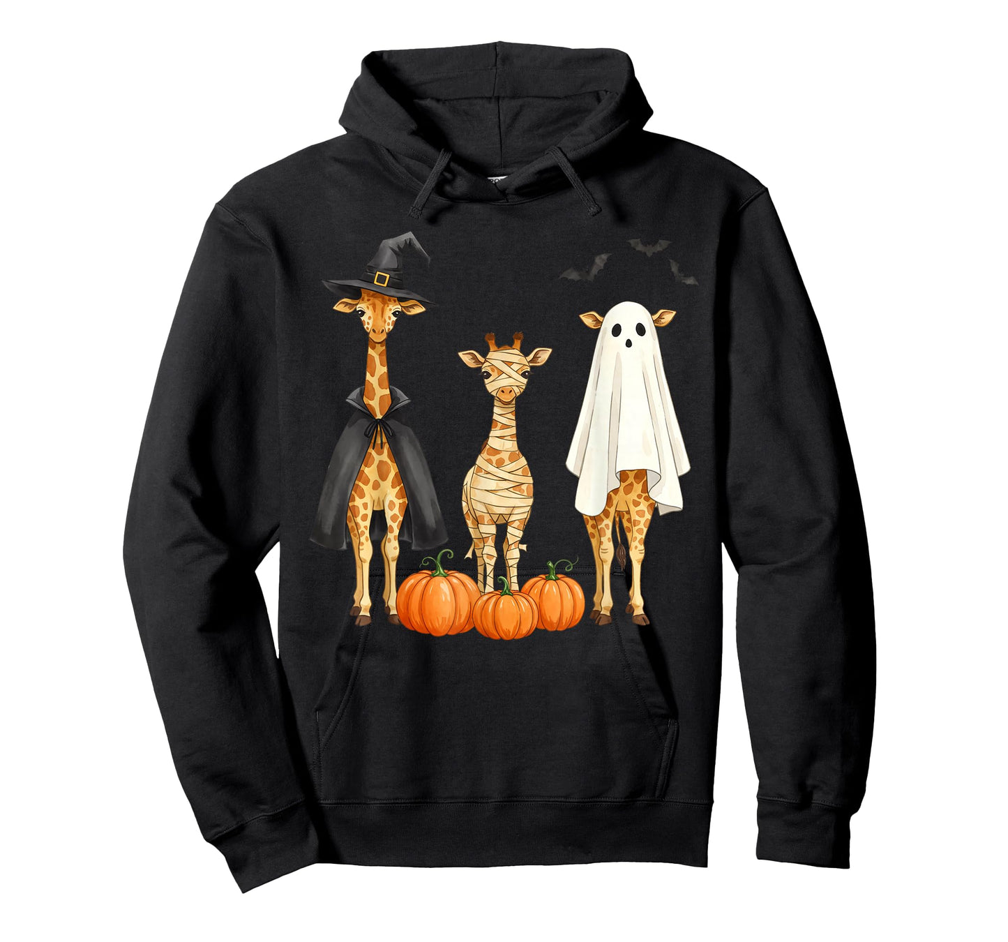 Giraffe Boo Mummy Witch Halloween Costume Giraffe Pumpkin T-Shirt