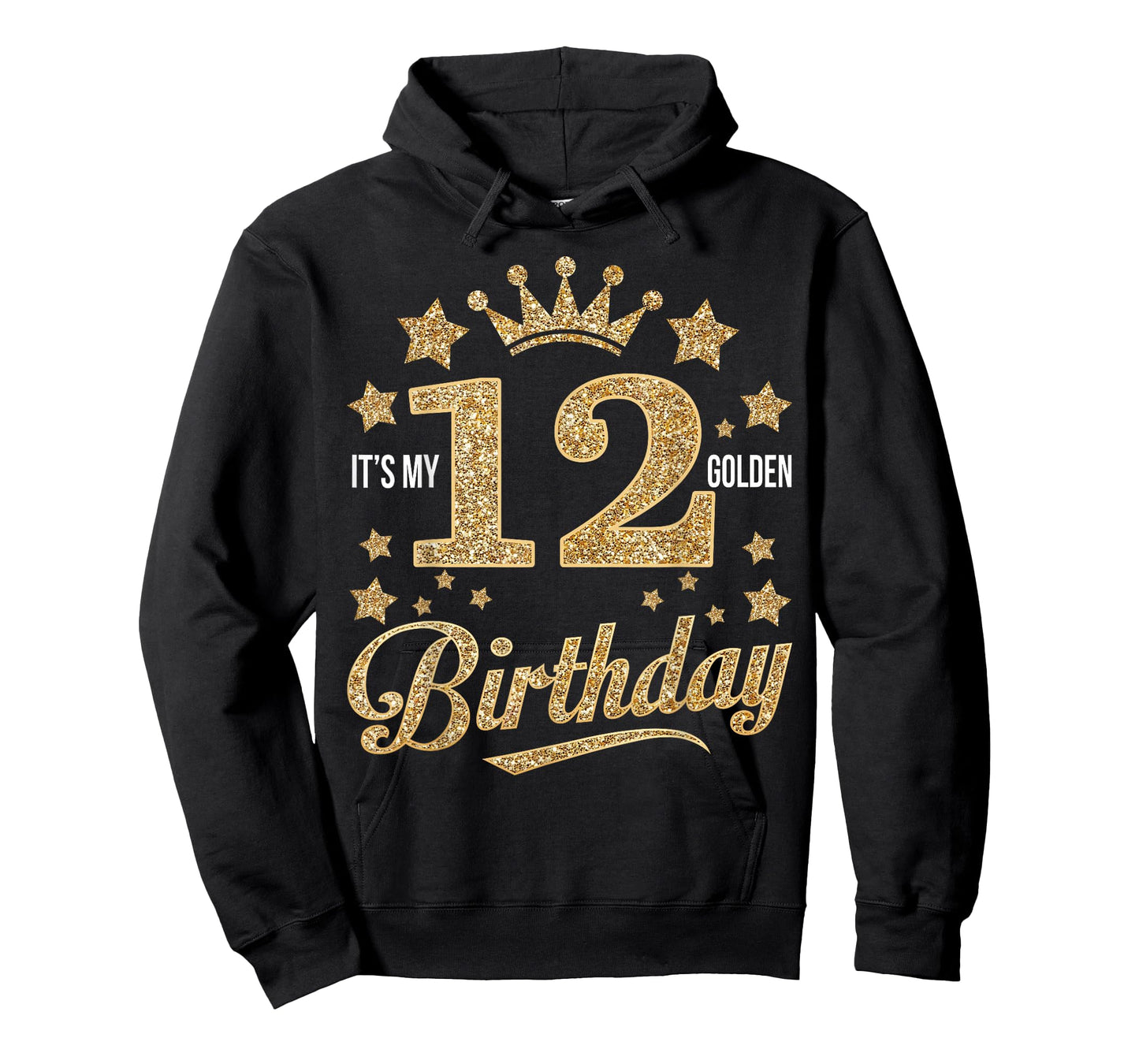It's My 12th Golden Birthday 12 Year Old Bday Groovy T-Shirt