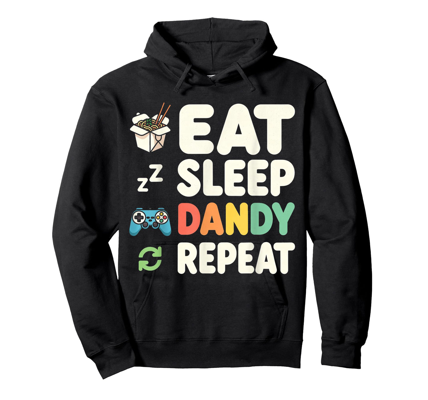 Vintage Womens Mens Kids Boys Girls Eat Sleep Dandy Repeat T-Shirt