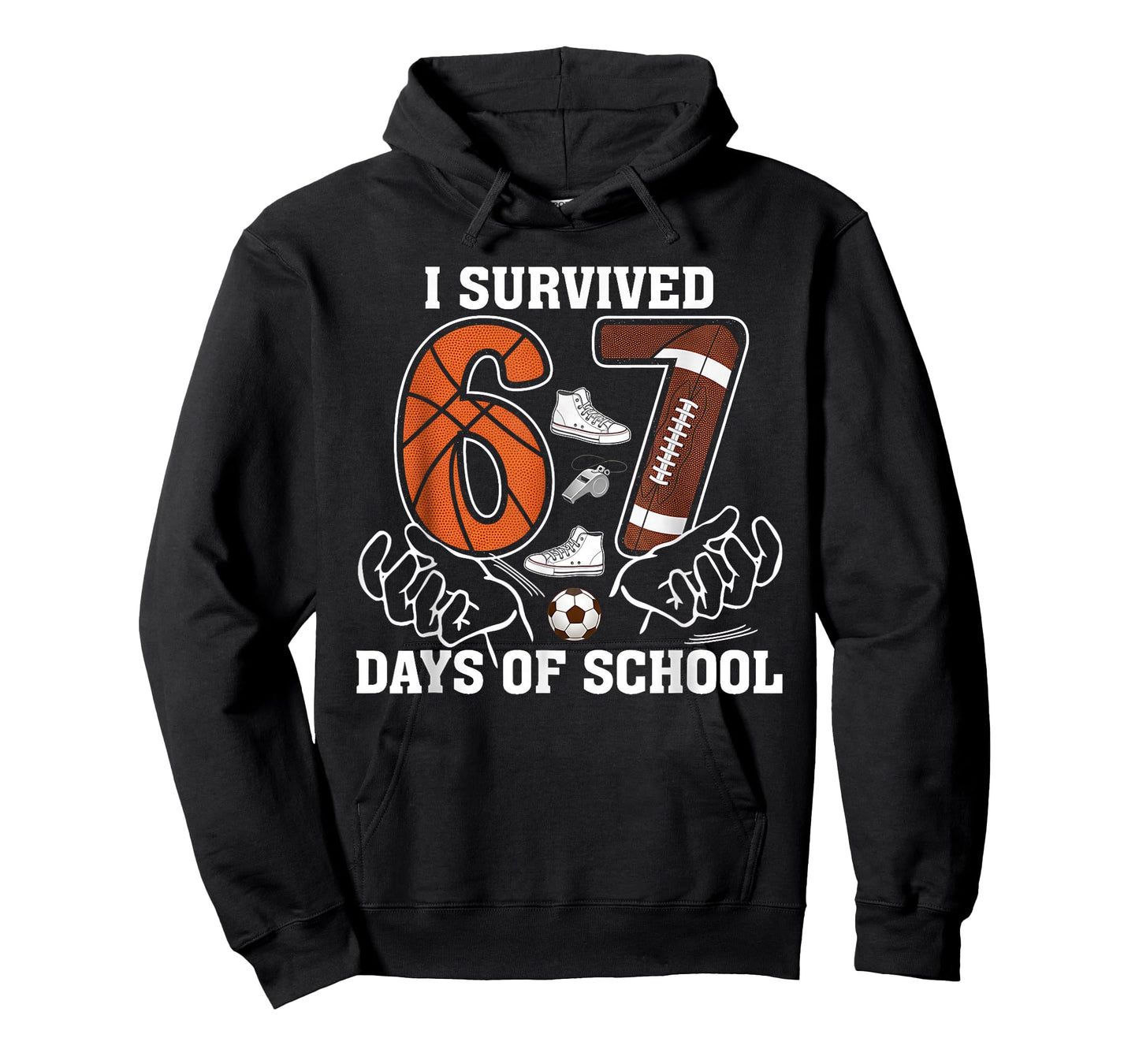 I Survived 67 Days of School Football Basketball Soccer T-Shirt