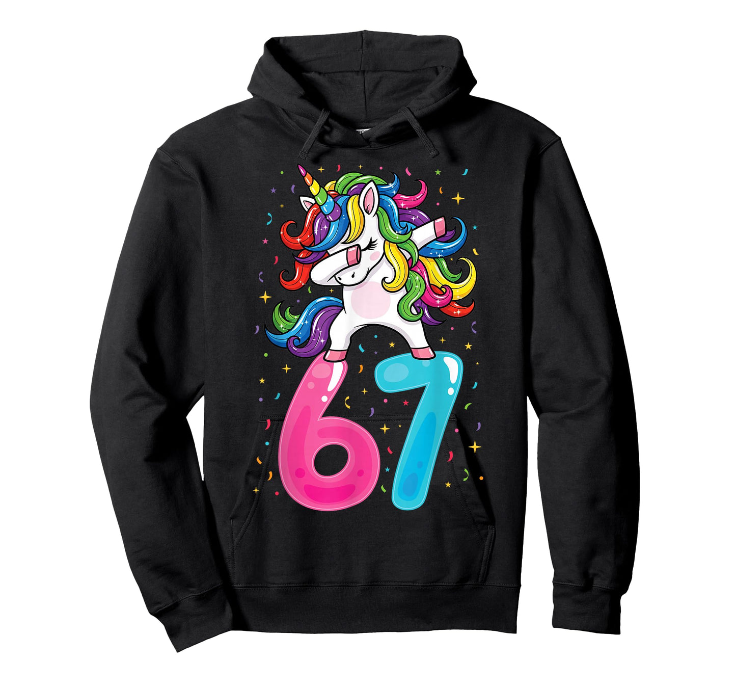67 Meme Unicorn for Girls Six Seven Gen Alpha Brainrot Kids T-Shirt