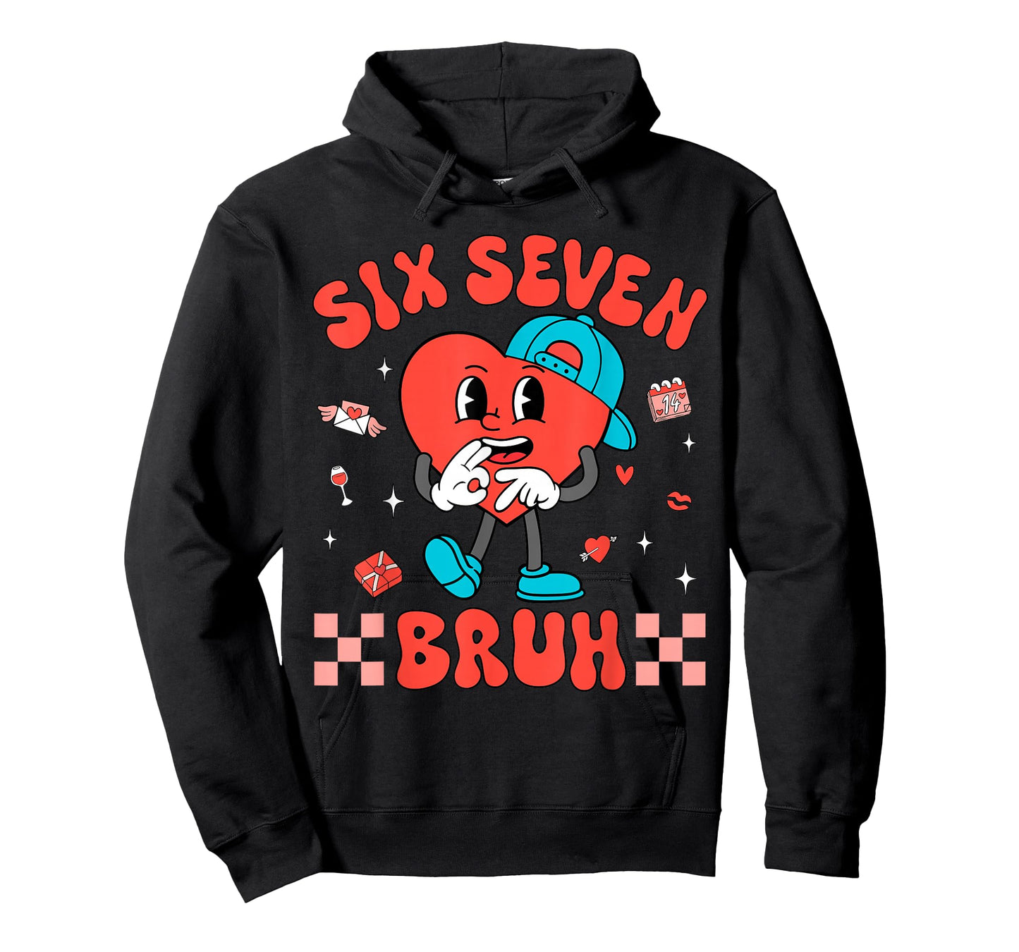 Six Seven 67 Meme Cool Valentine’s for Teens Boys Girls Kids T-Shirt