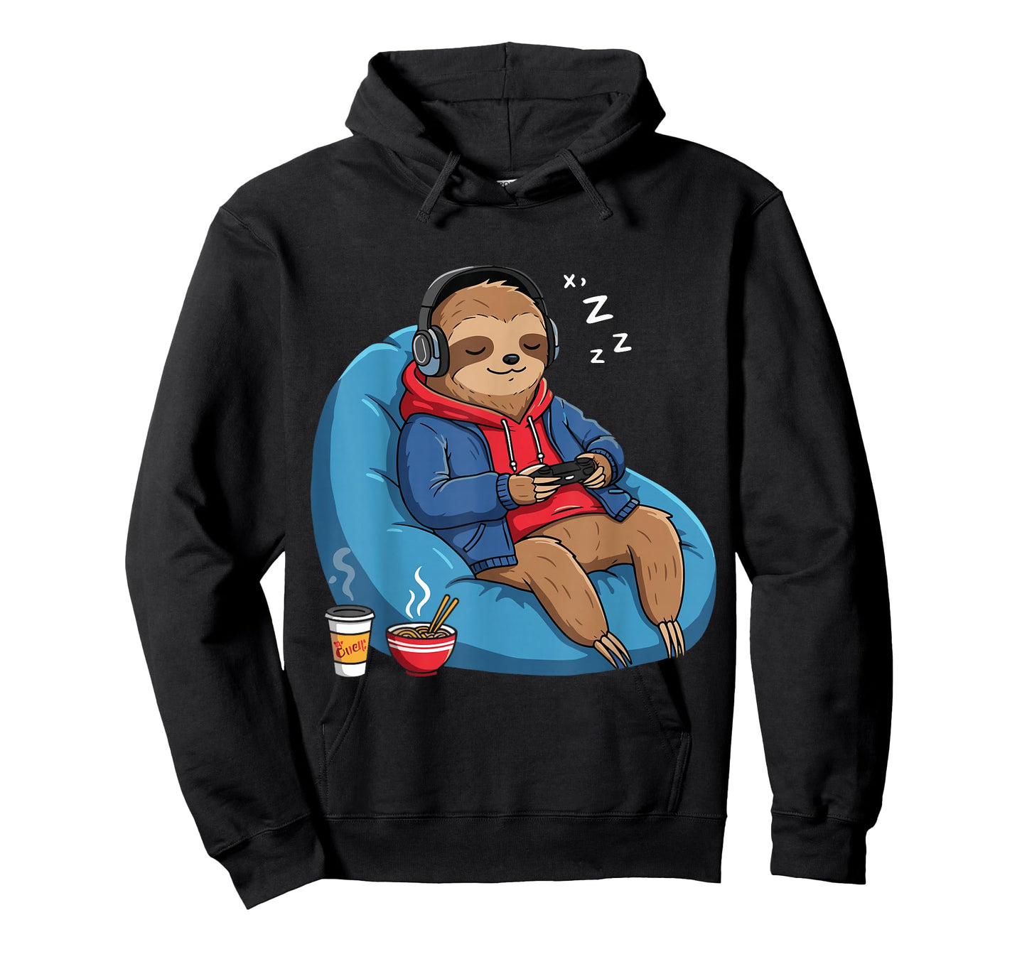 Gamer Sloth Sleeping Video Game Funny T-Shirt