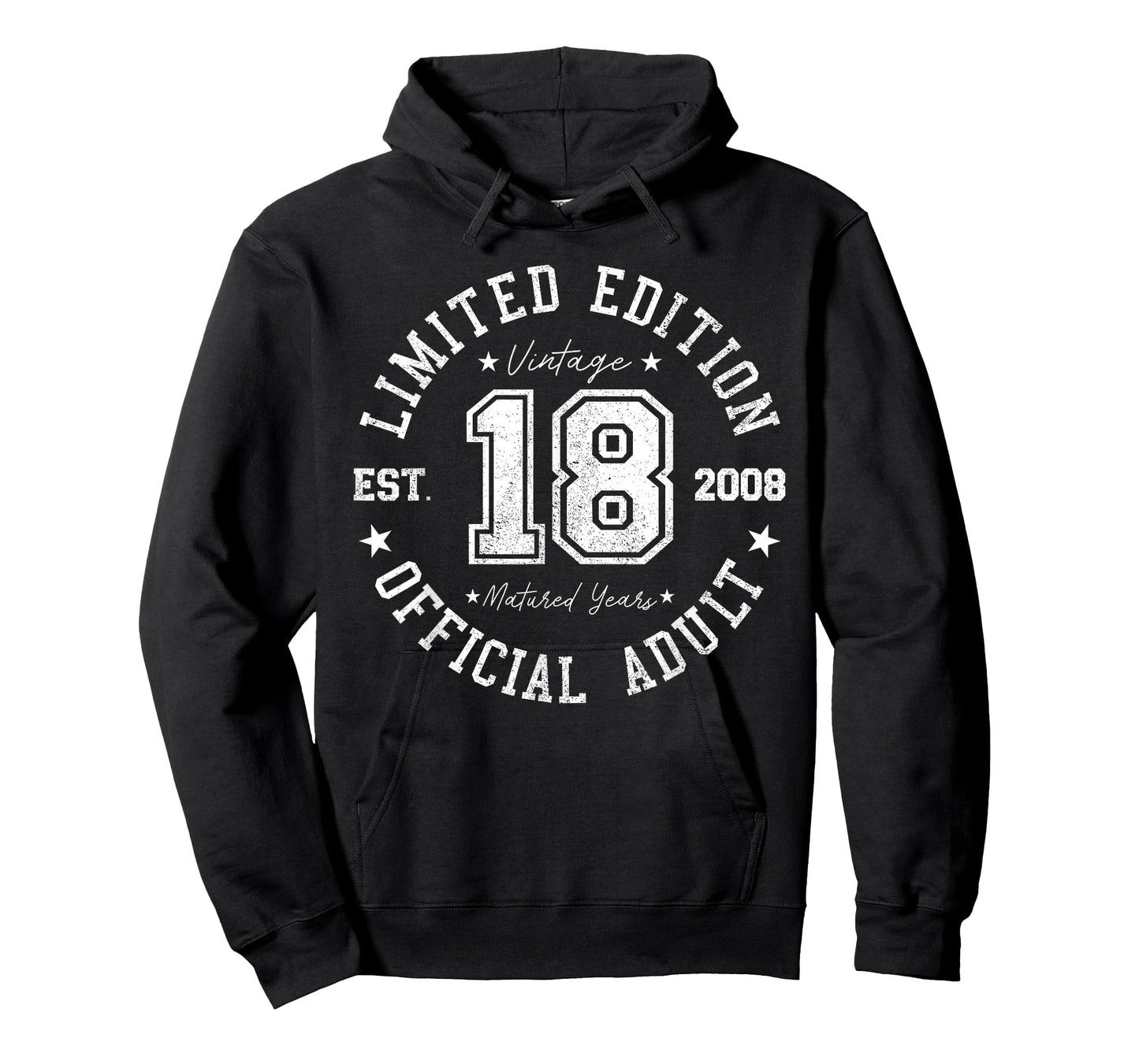 Official Adult 18th Birthday 18 Years Old Vintage 2008 T-Shirt