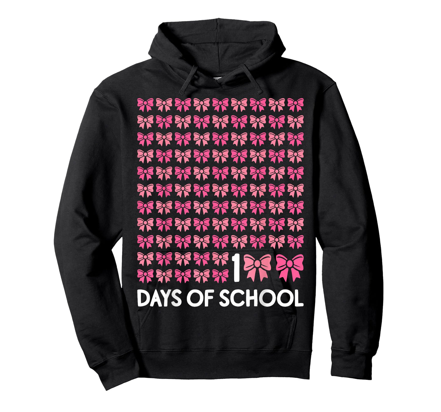100 Days of School Girls Coquette Bow 100th Day of School T-Shirt