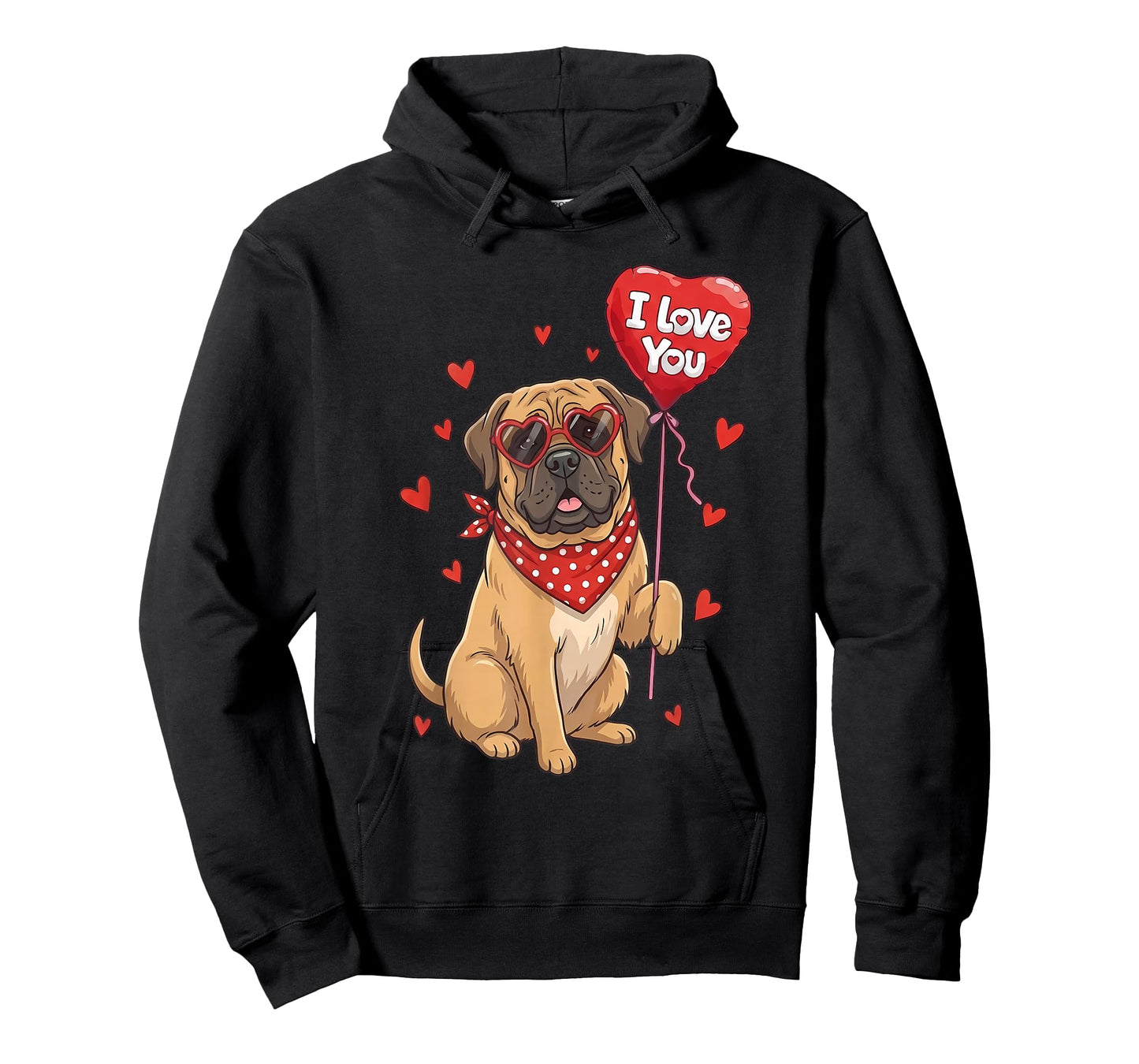Mastiff Valentine Heart I Love You Dog Lovers T-Shirt