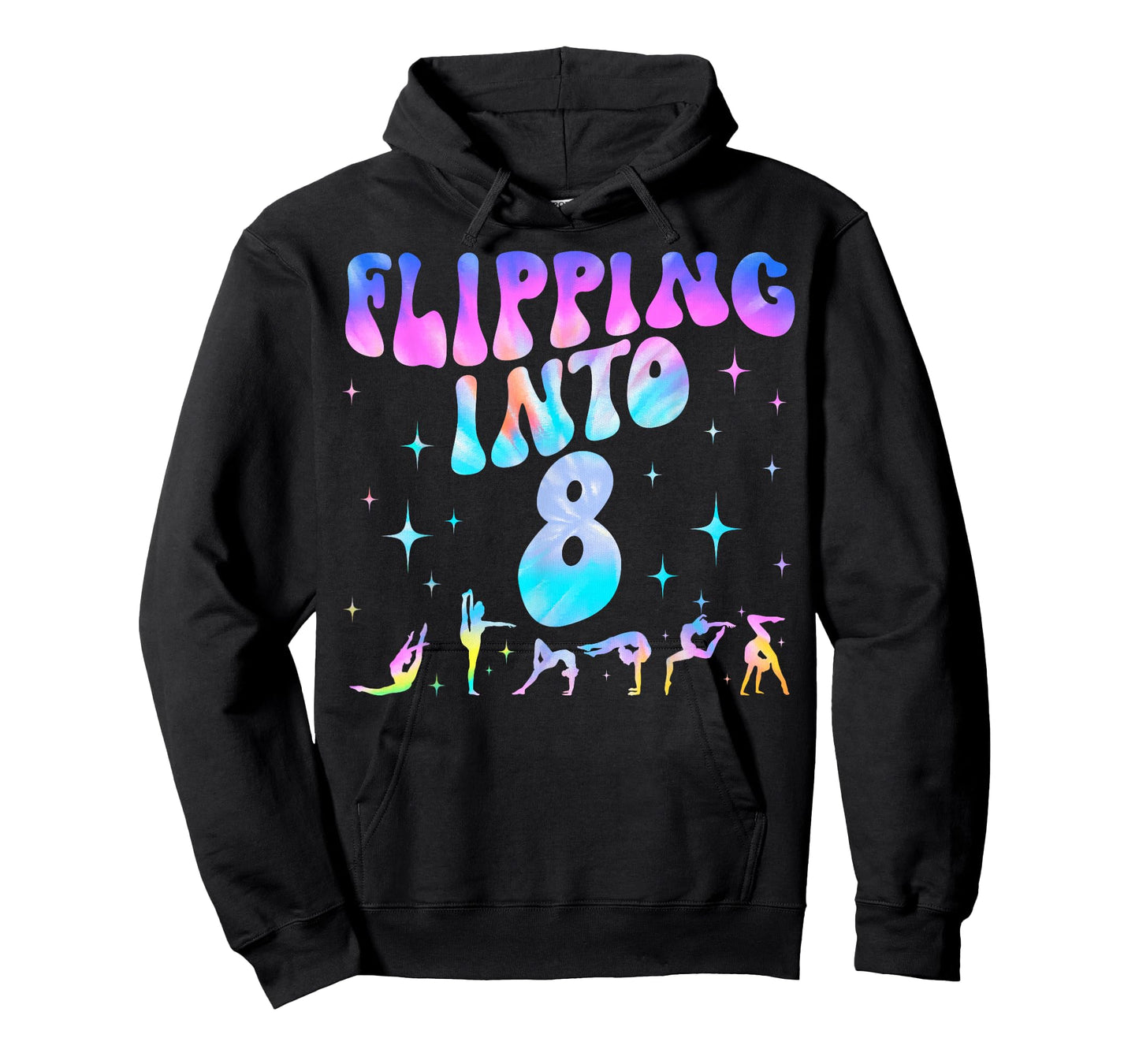Flipping Into 8th Birthday Gymnastic 8 Years Old Girl Party T-Shirt