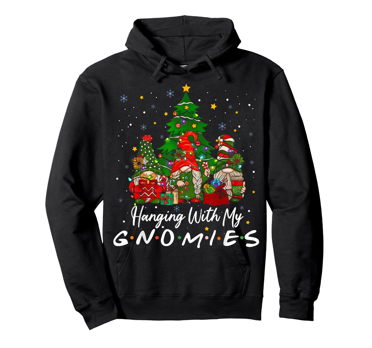 Hanging with My Gnomies Funny Xmas Gnome Friend Christmas T-Shirt