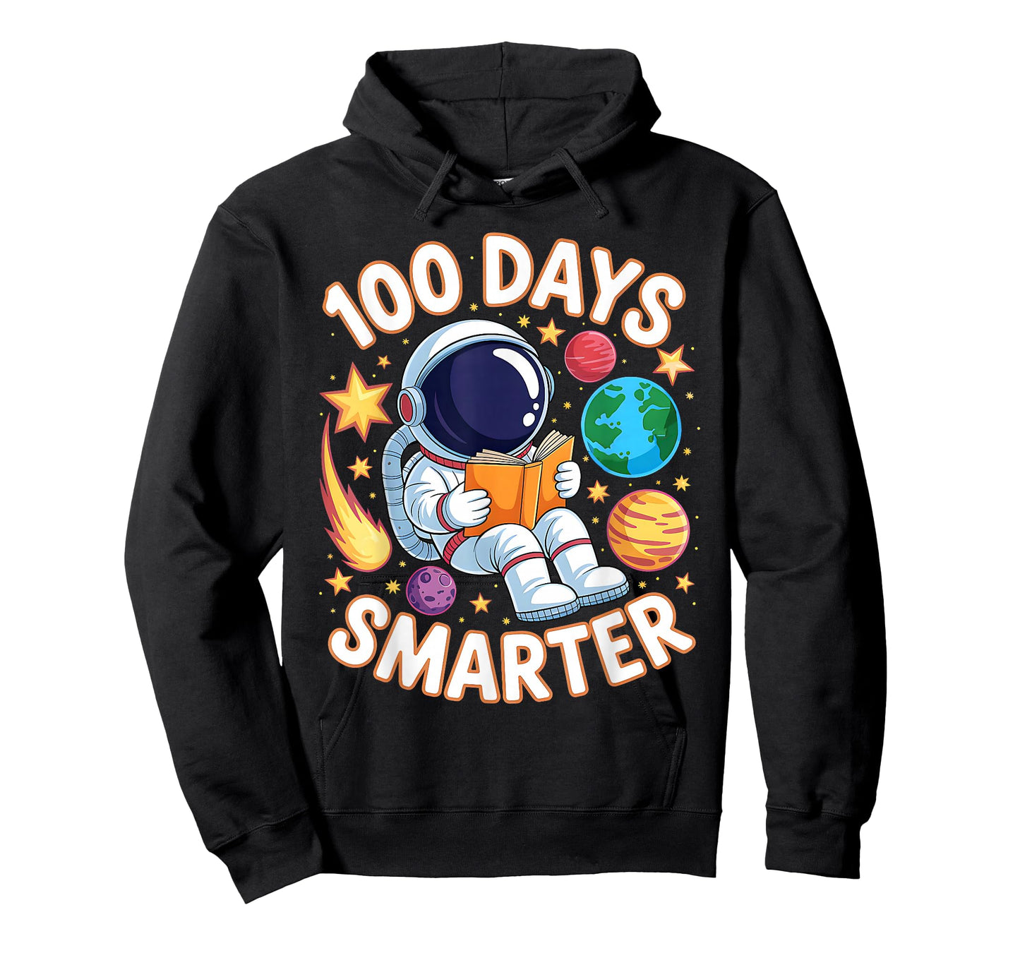 100 Days Smarter Space Astronaut 100th Day School Boys Kids T-Shirt