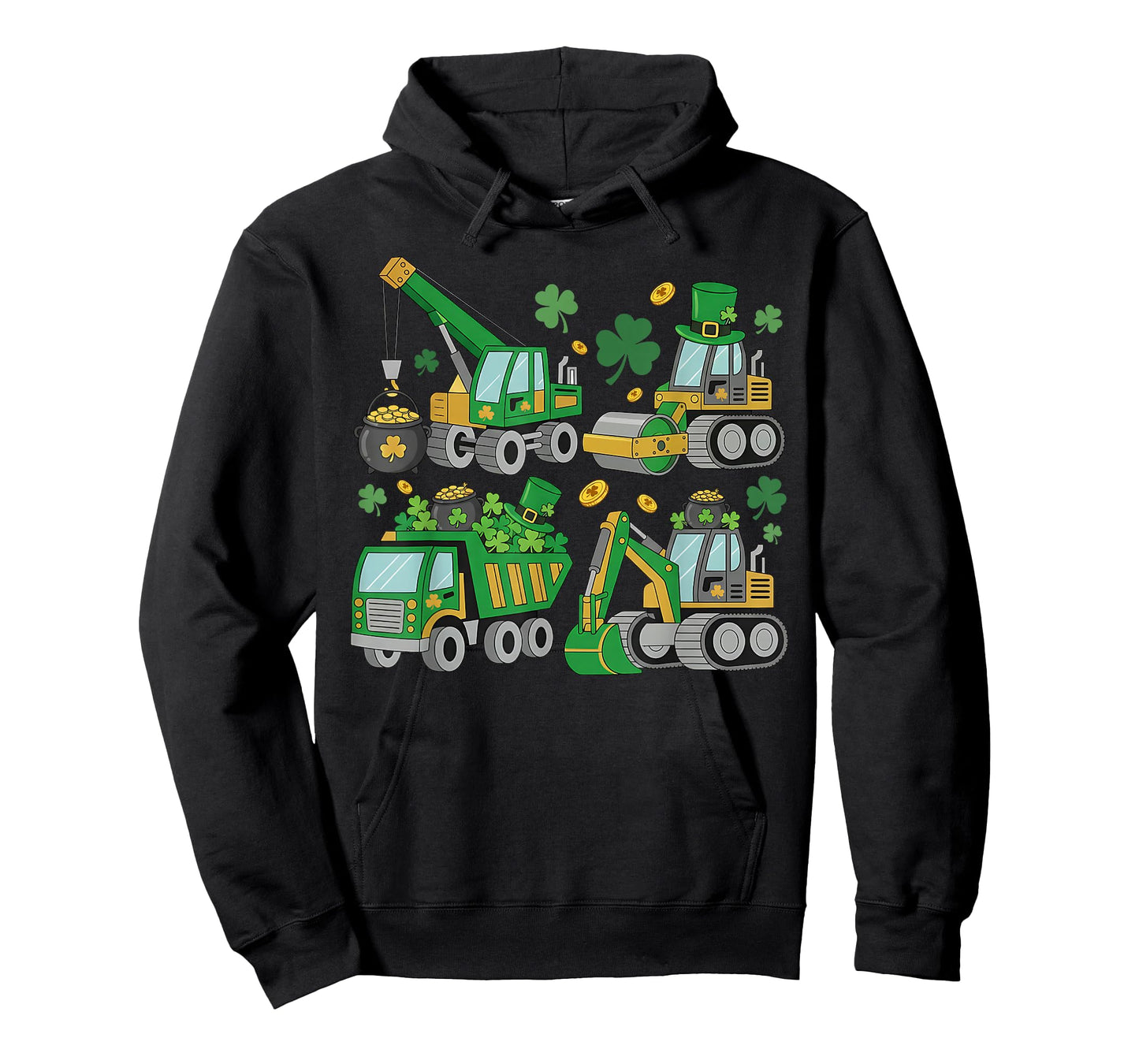 St Patricks Day Construction Truck Irish Boys Kids Toddlers T-Shirt