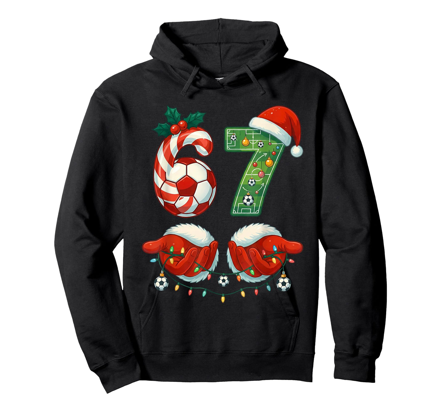 Christmas Soccer Drip Number 67 Boys Soccer Player 67 T-Shirt