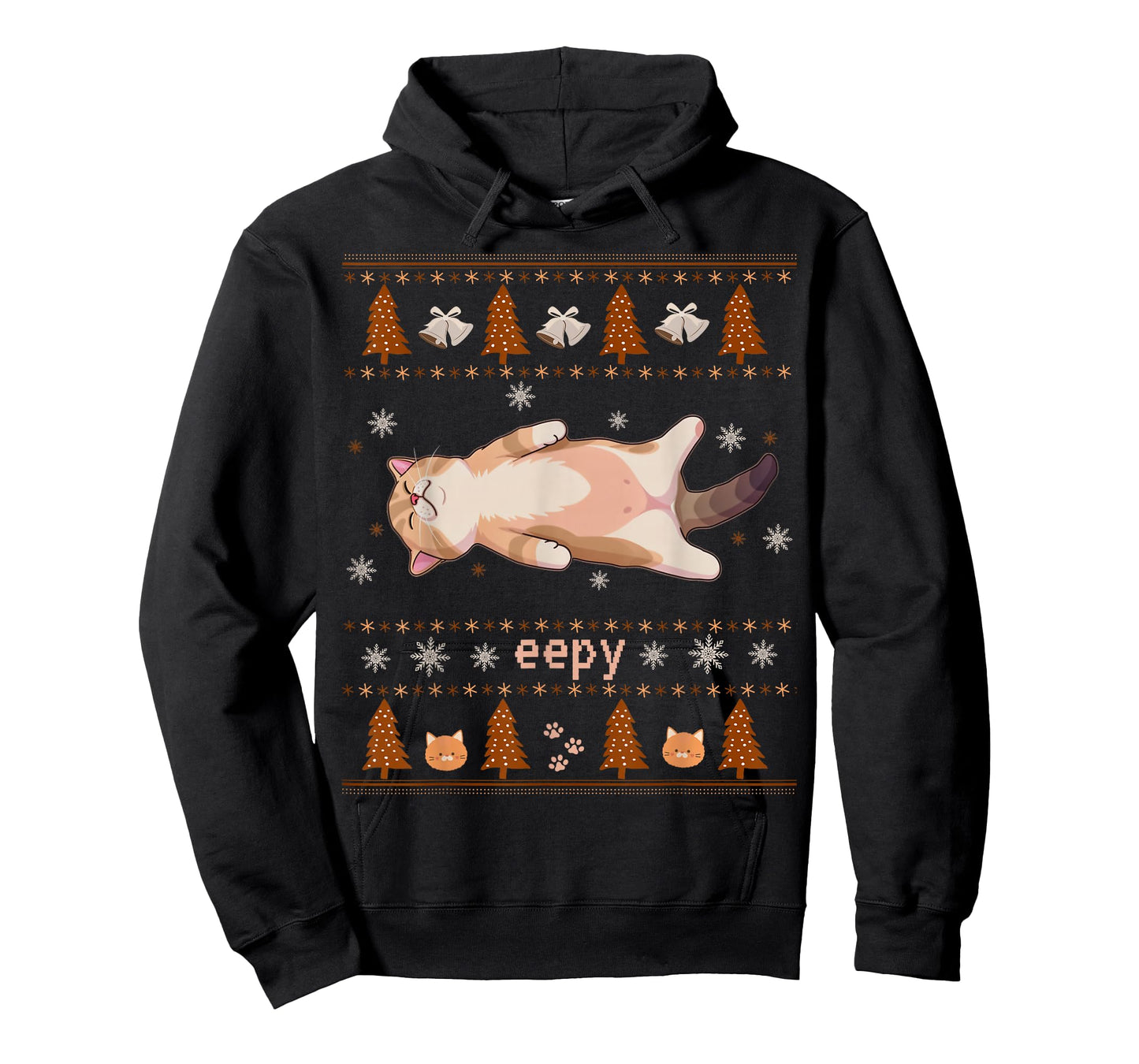 Christmas Eepy Cat Meme Silly Festive Cozy Sleepy Humor T-Shirt