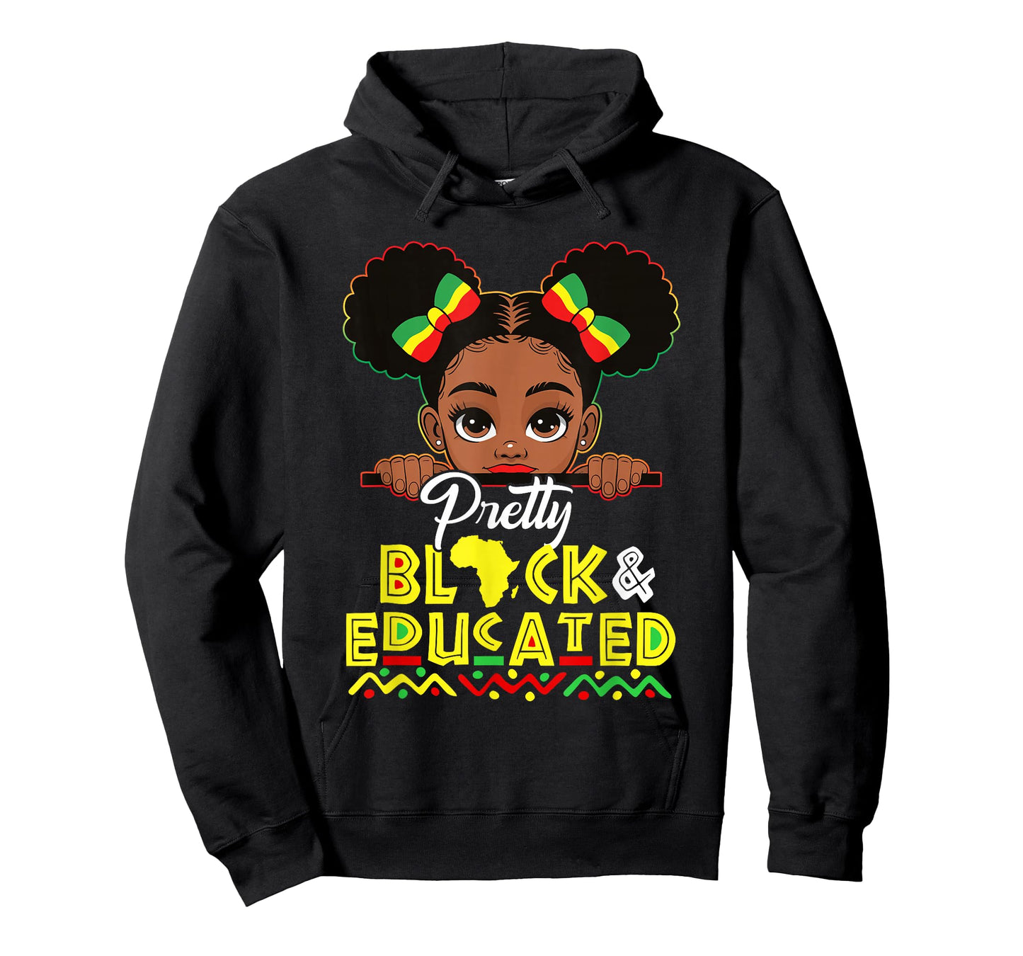 Black History Pretty Black Educated Afro Girl Kids Toddler T-Shirt