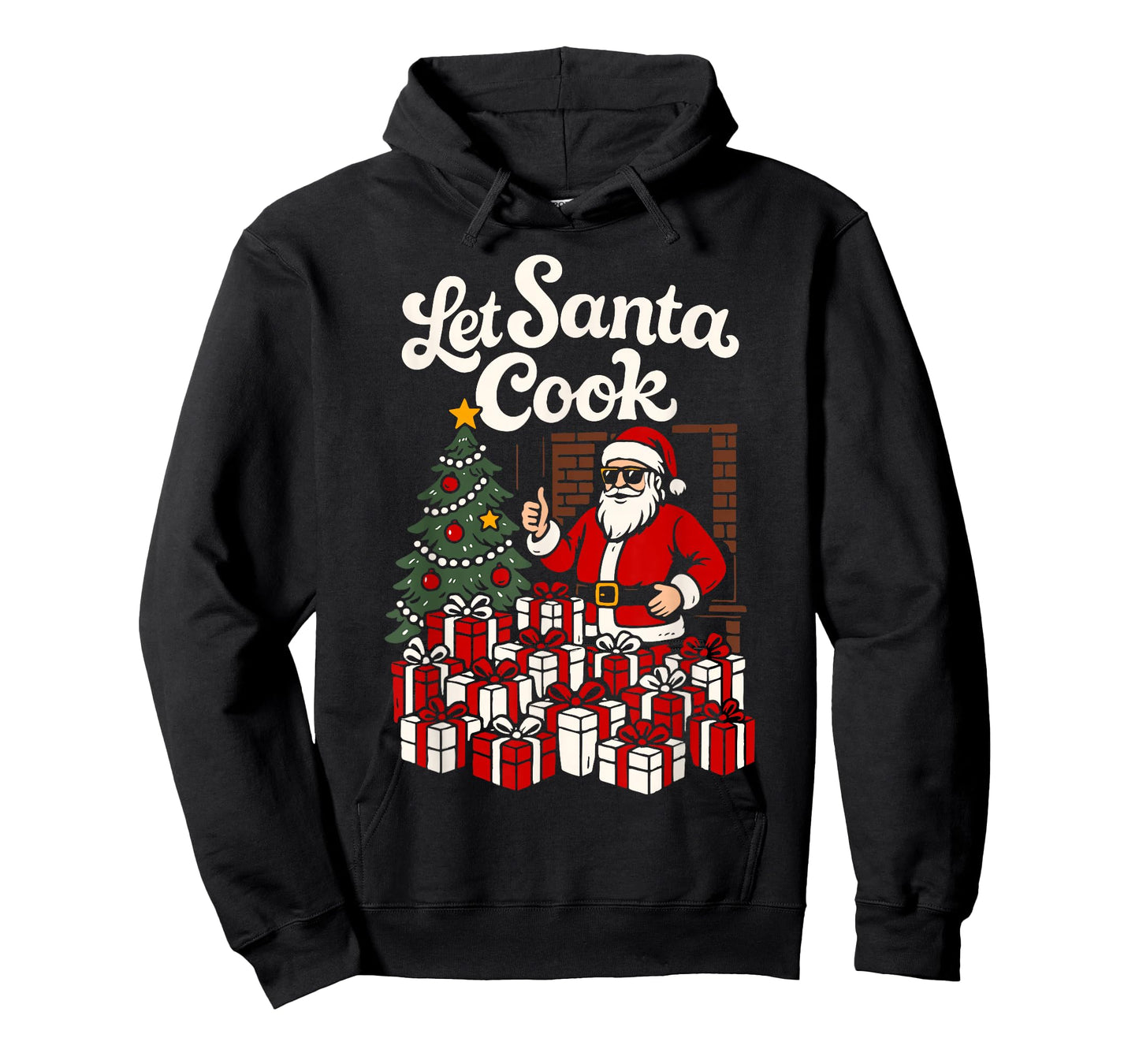 Let Santa Cook Funny Christmas Lots of Presents Cool Holiday T-Shirt