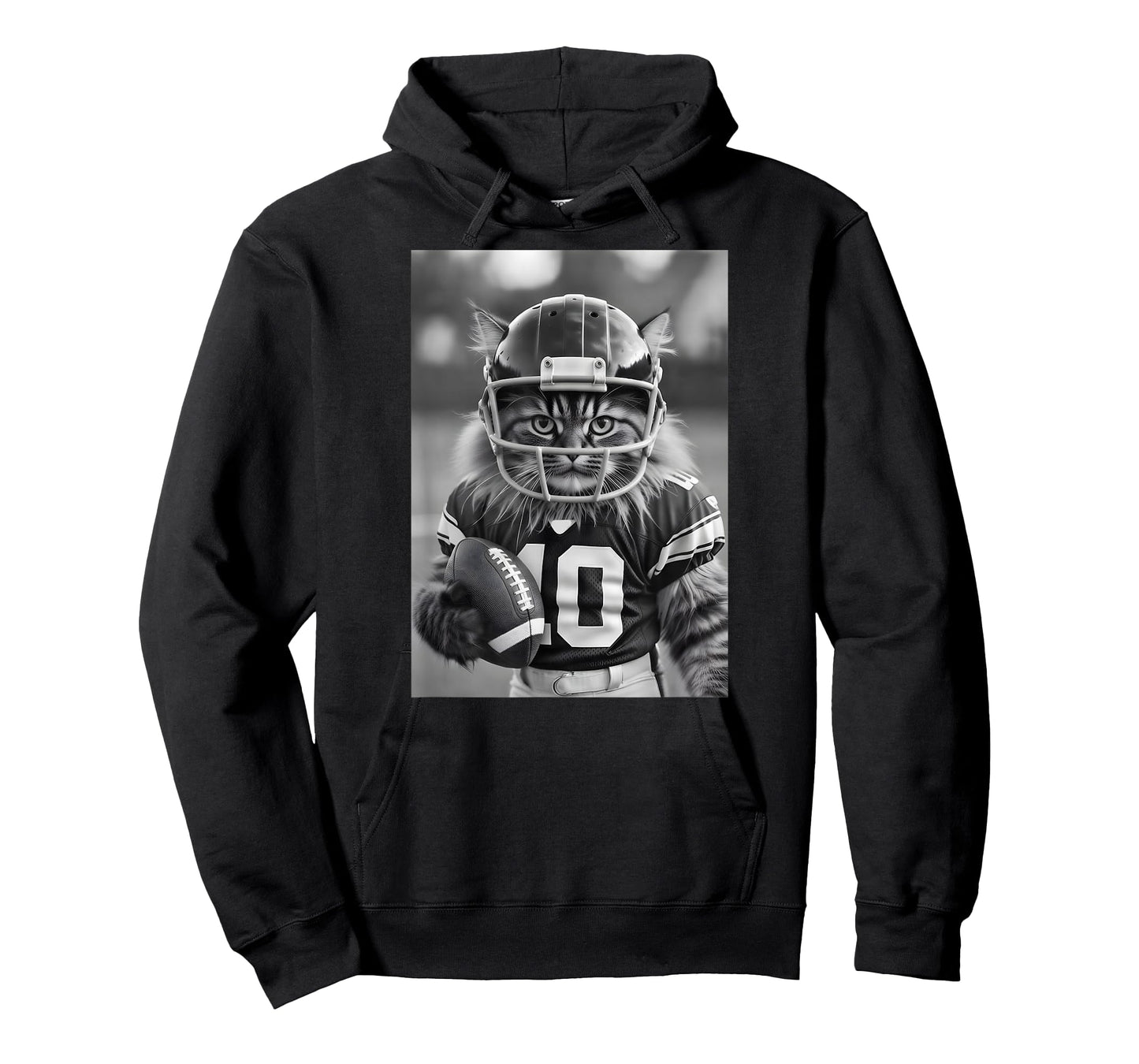 Funny Football Cat American Football Cat Player T-Shirt