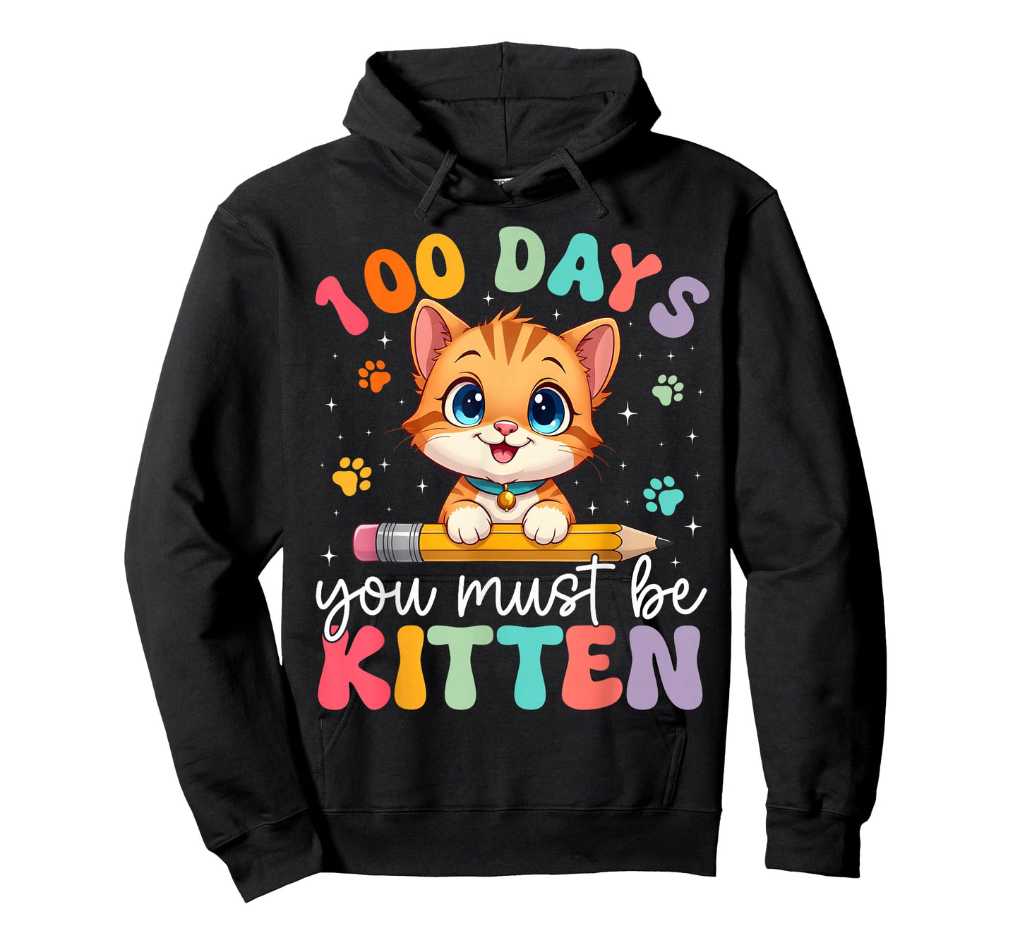 100 Days of School You Must Be Kitten Cute Girl Kid Teacher T-Shirt