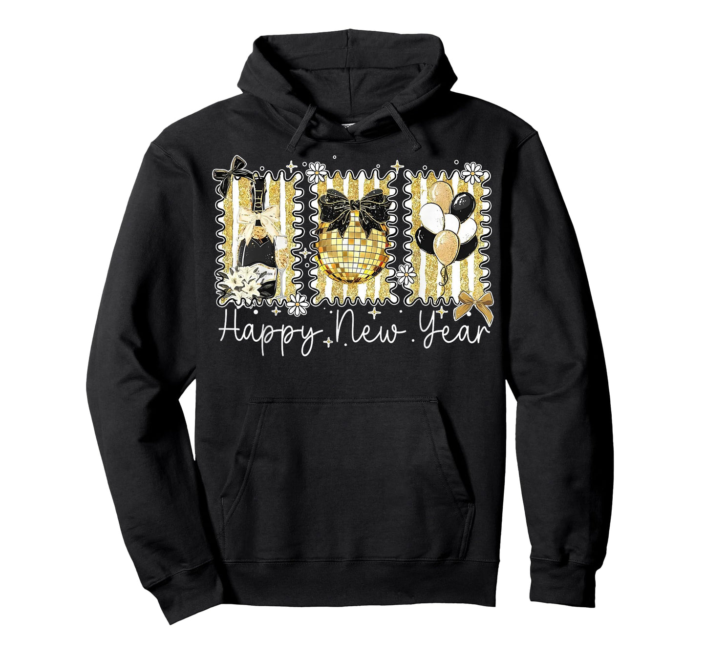 Happy New Year 2026 Disco Ball Bow New Year's Eve Party T-Shirt