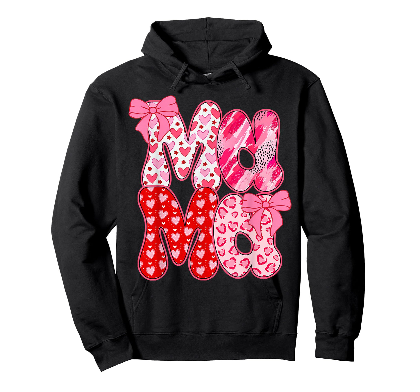 Mama Coquette Bow Leopard Mama Valentine Day Mother's Day T-Shirt