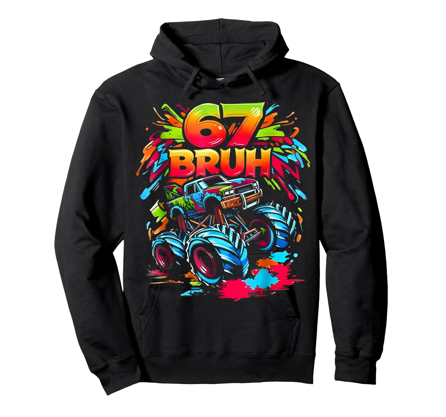 Retro 67 Bruh Monster Truck Birthday Boy Gift for Boys Kids T-Shirt