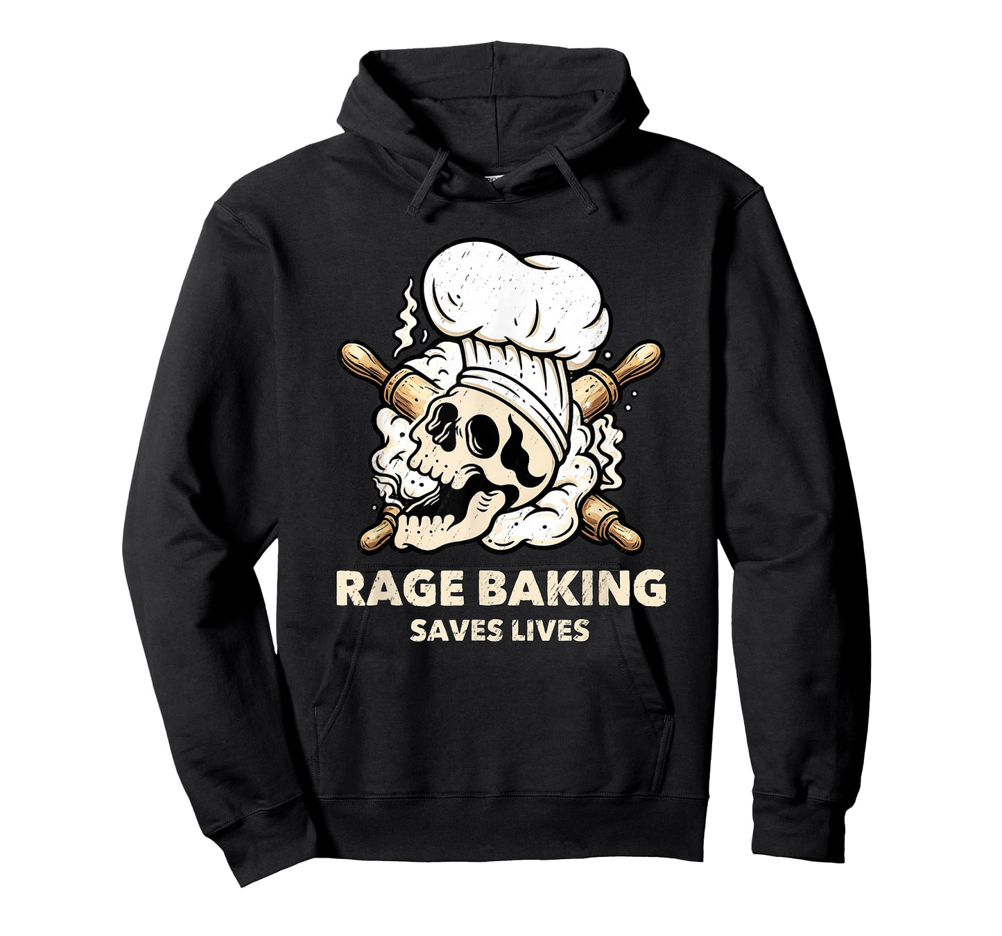 Rage Baking Saves Live Skull Funny Baker Cook Chef T-Shirt