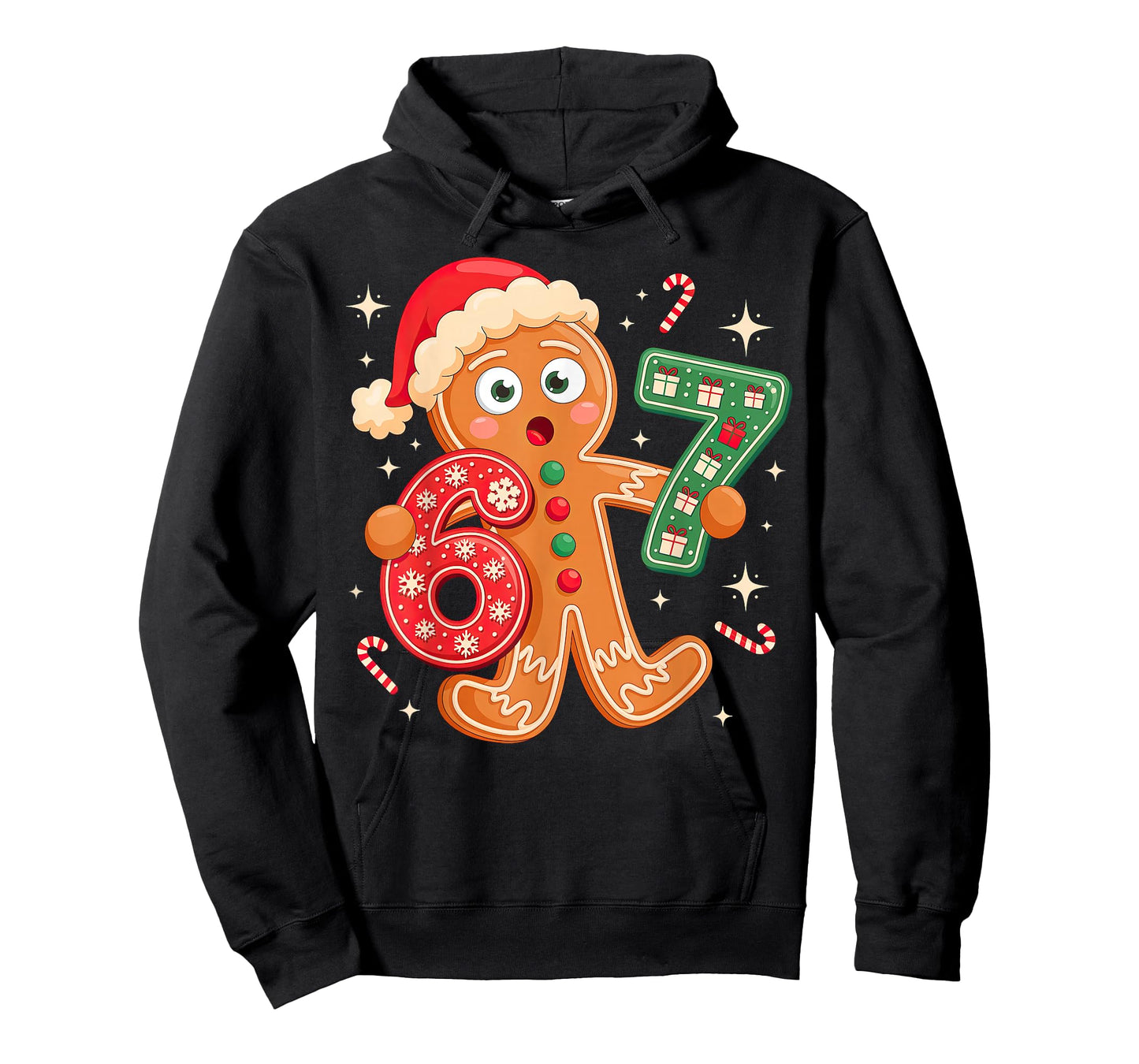 Gingerbread Six Seven 67 Meme 6 7 Christmas T-Shirt