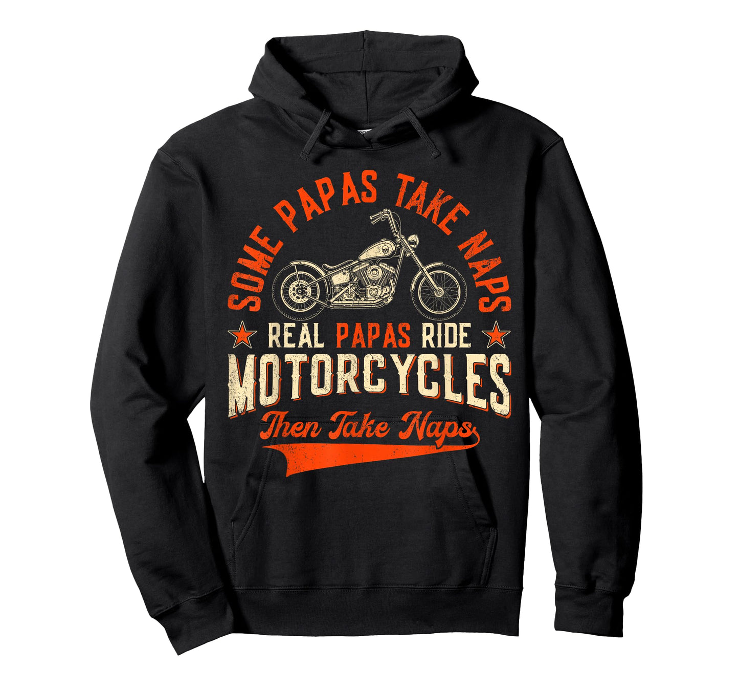 Real Papas Ride Motorcycles Then Take Naps Funny Biker Rider T-Shirt