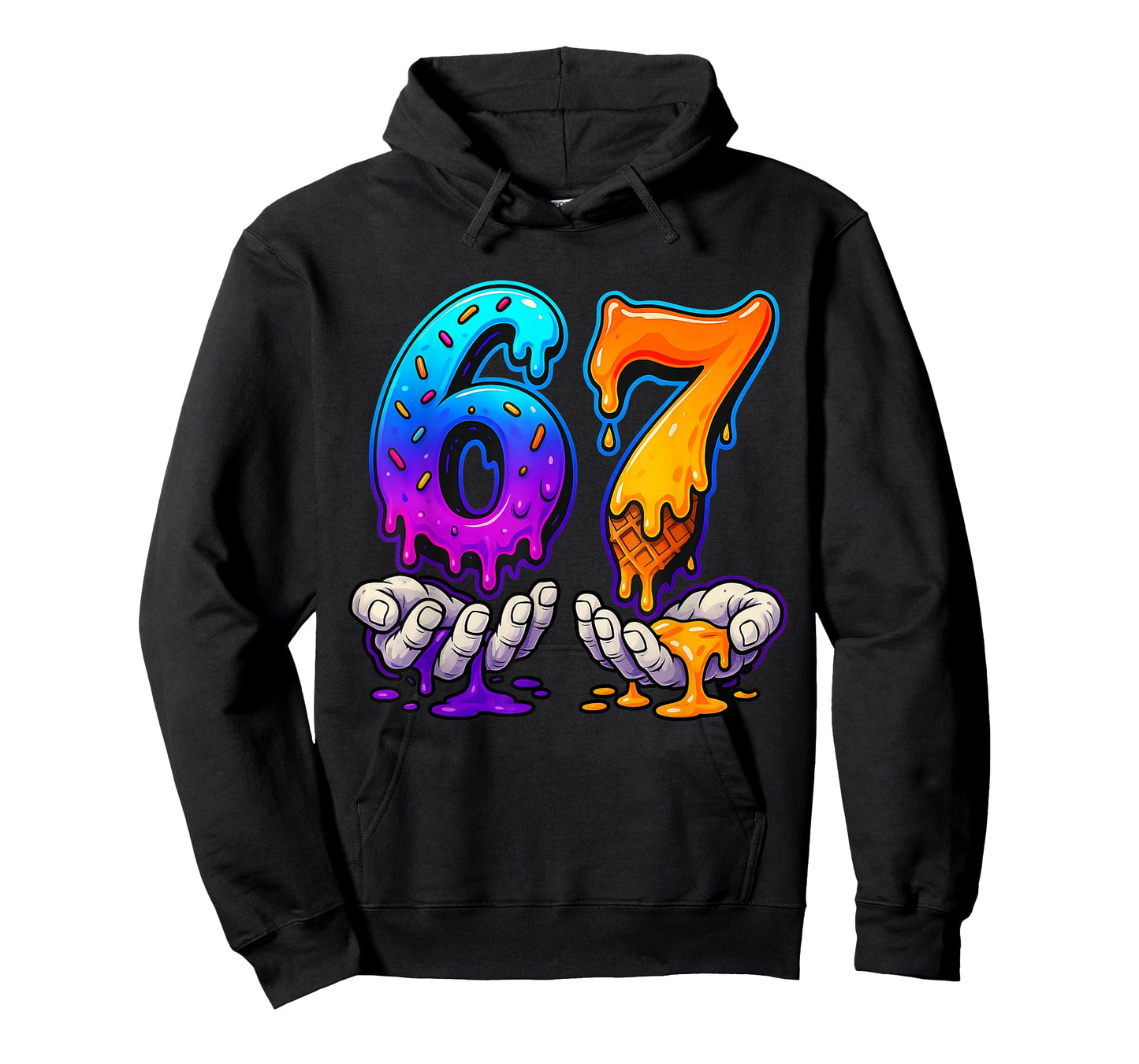 Ice Cream Drip 6 7 Number 67 Six Seven Meme Mens Boys Kids T-Shirt