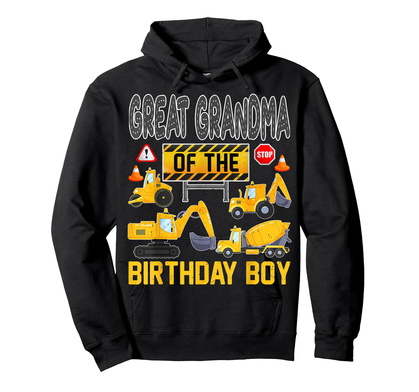 Great Grandma of The Birthday Boy Construction Worker Bday T-Shirt