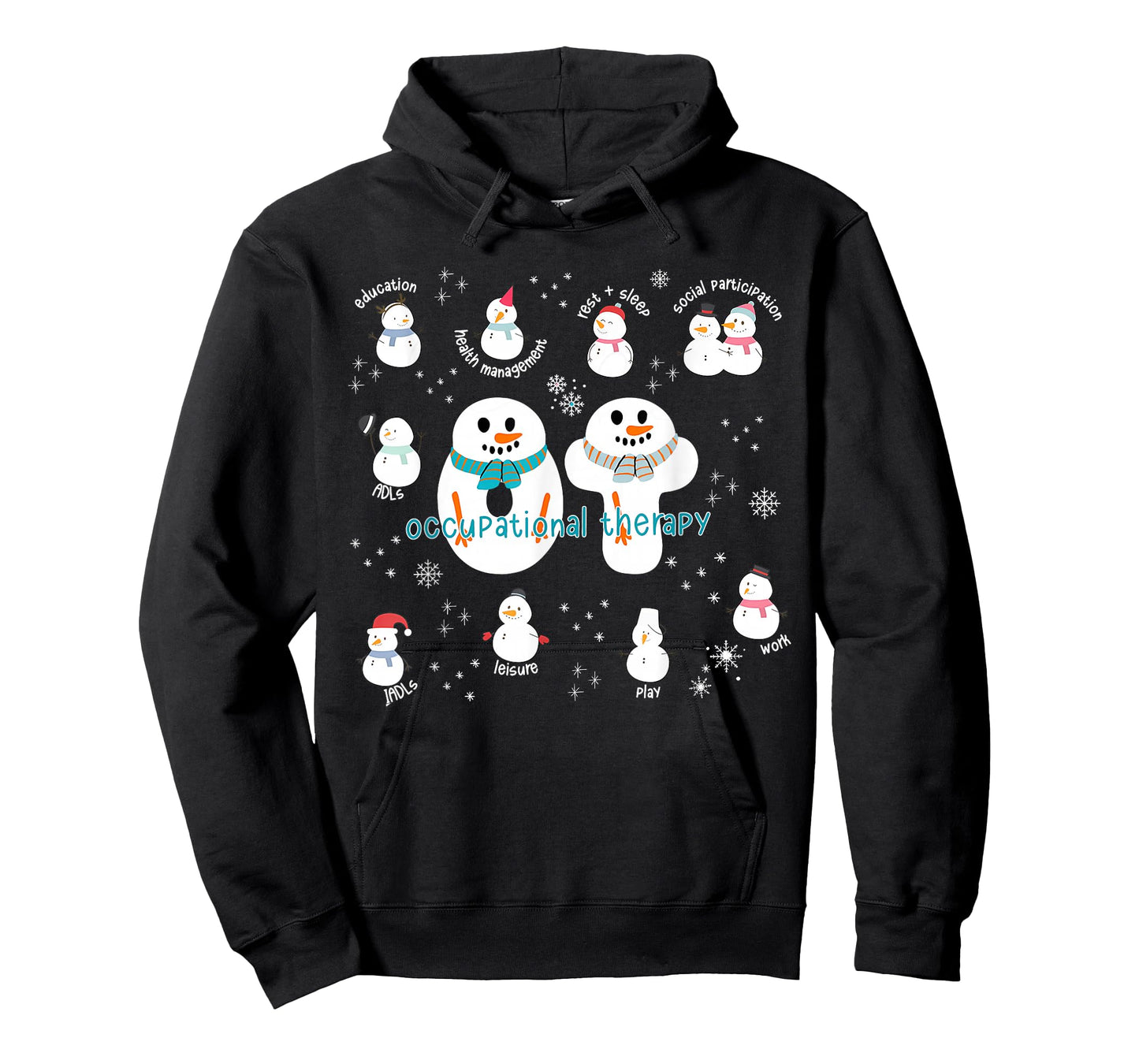Occupational Therapy Christmas Snowman OT Therapist Xmas T-Shirt