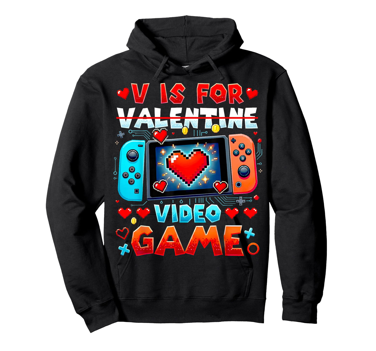 V is for Video Games Shirt Anti Valentine's Day Game Lover T-Shirt