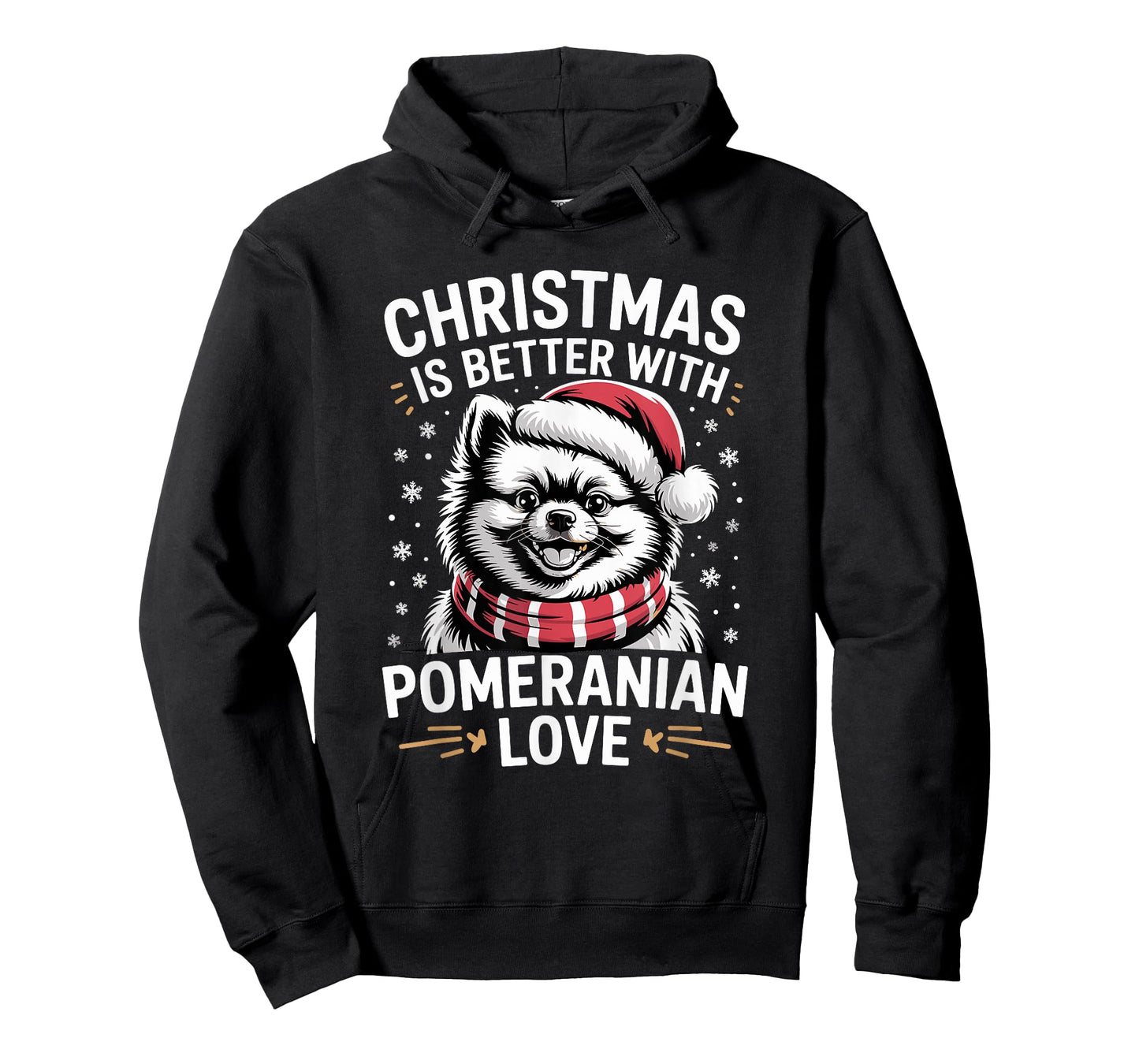 Cute Xmas Puppy Dog Christmas is Better with Pomeranian Love T-Shirt